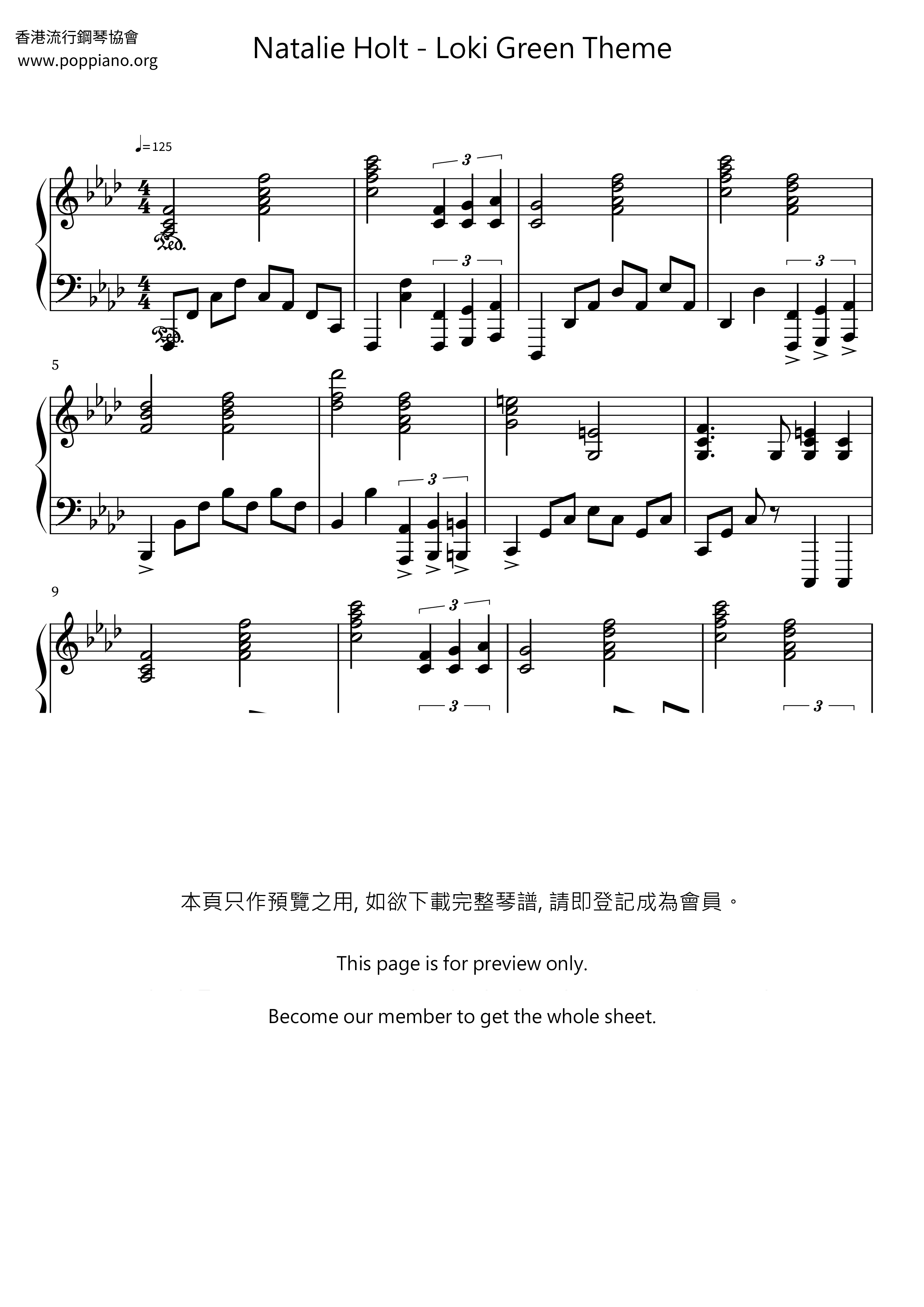 Loki Green Theme Score