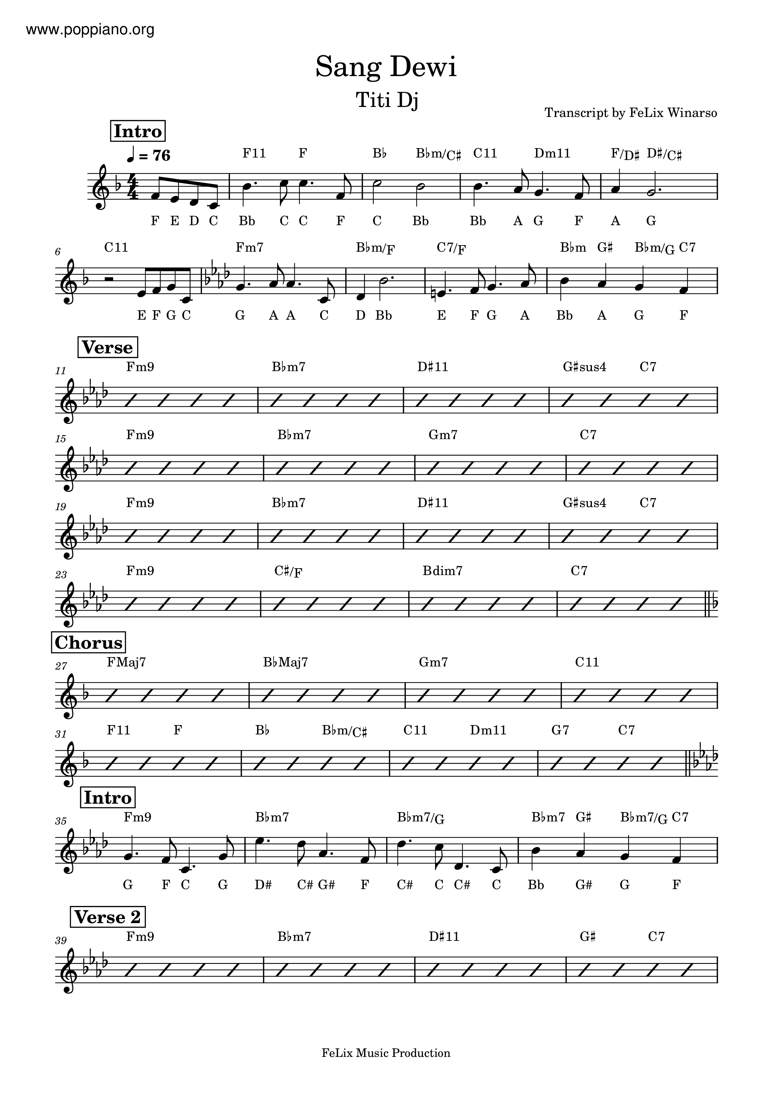 Sang Dewi Score
