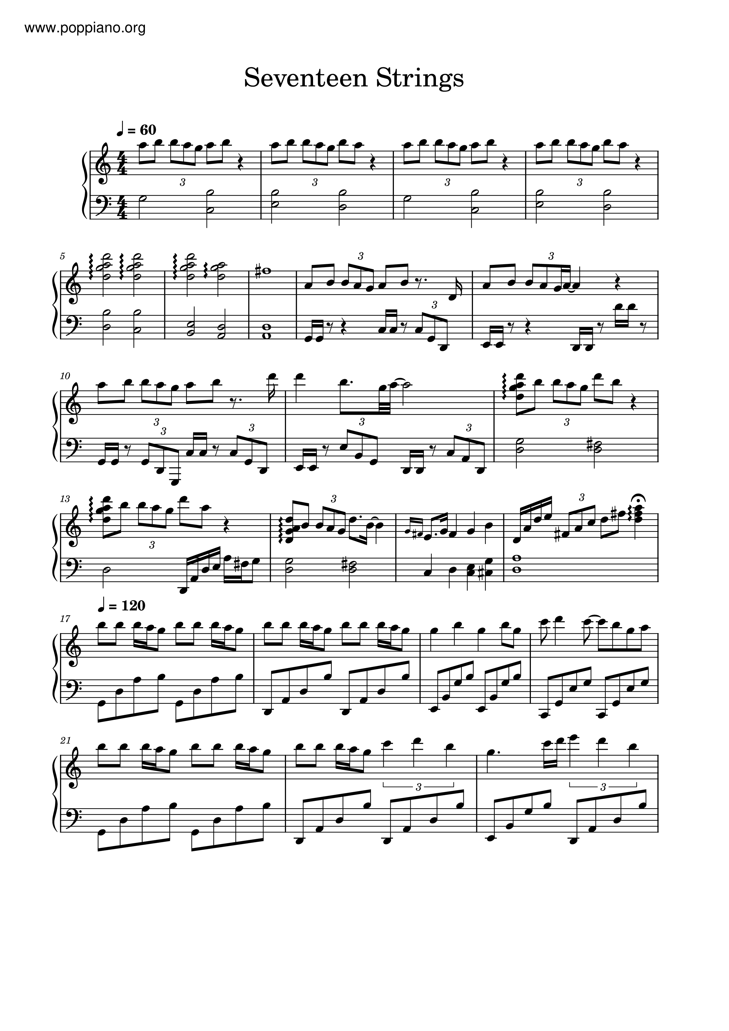 Seventeen Strings Score