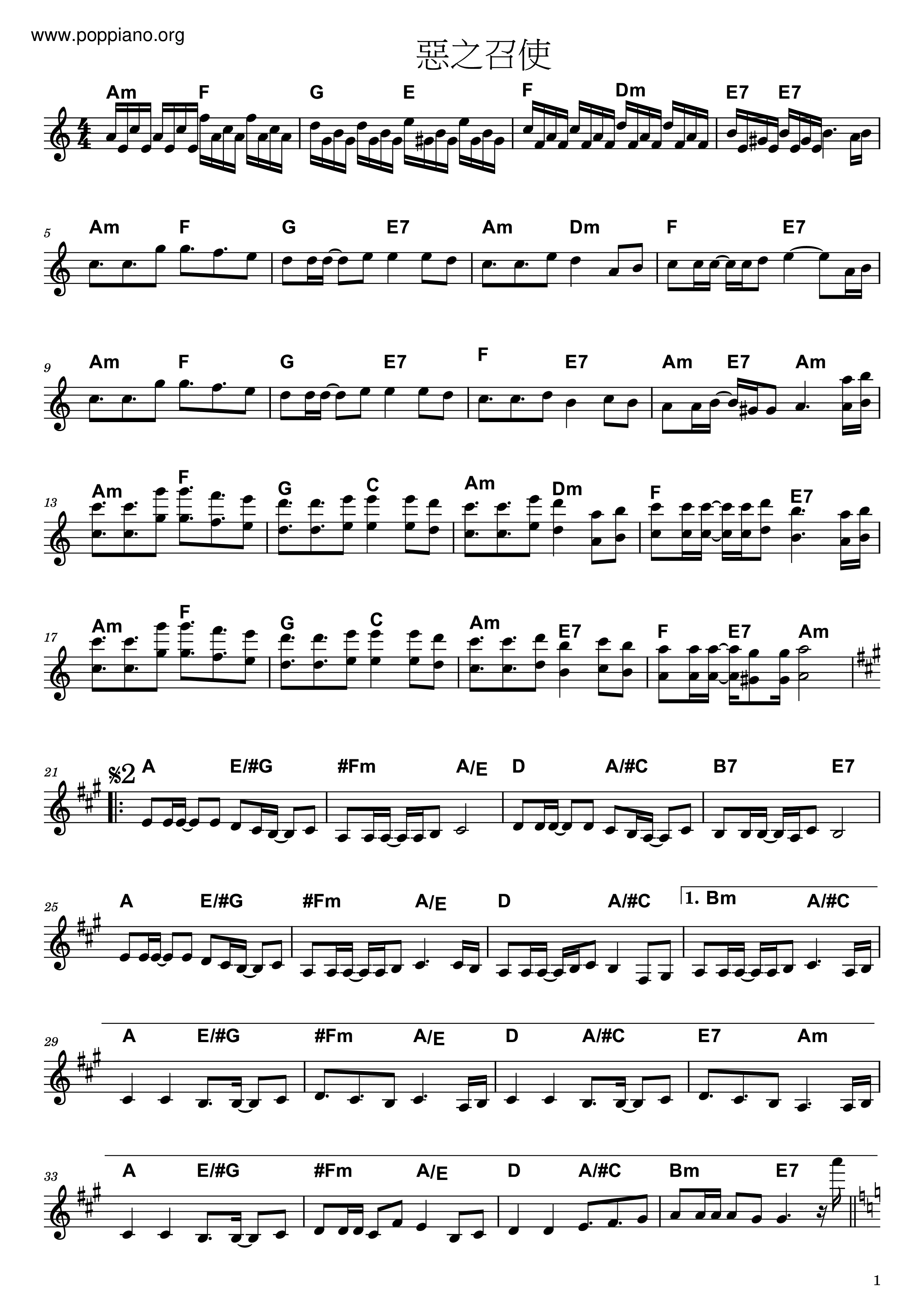 Call Of Evil Score