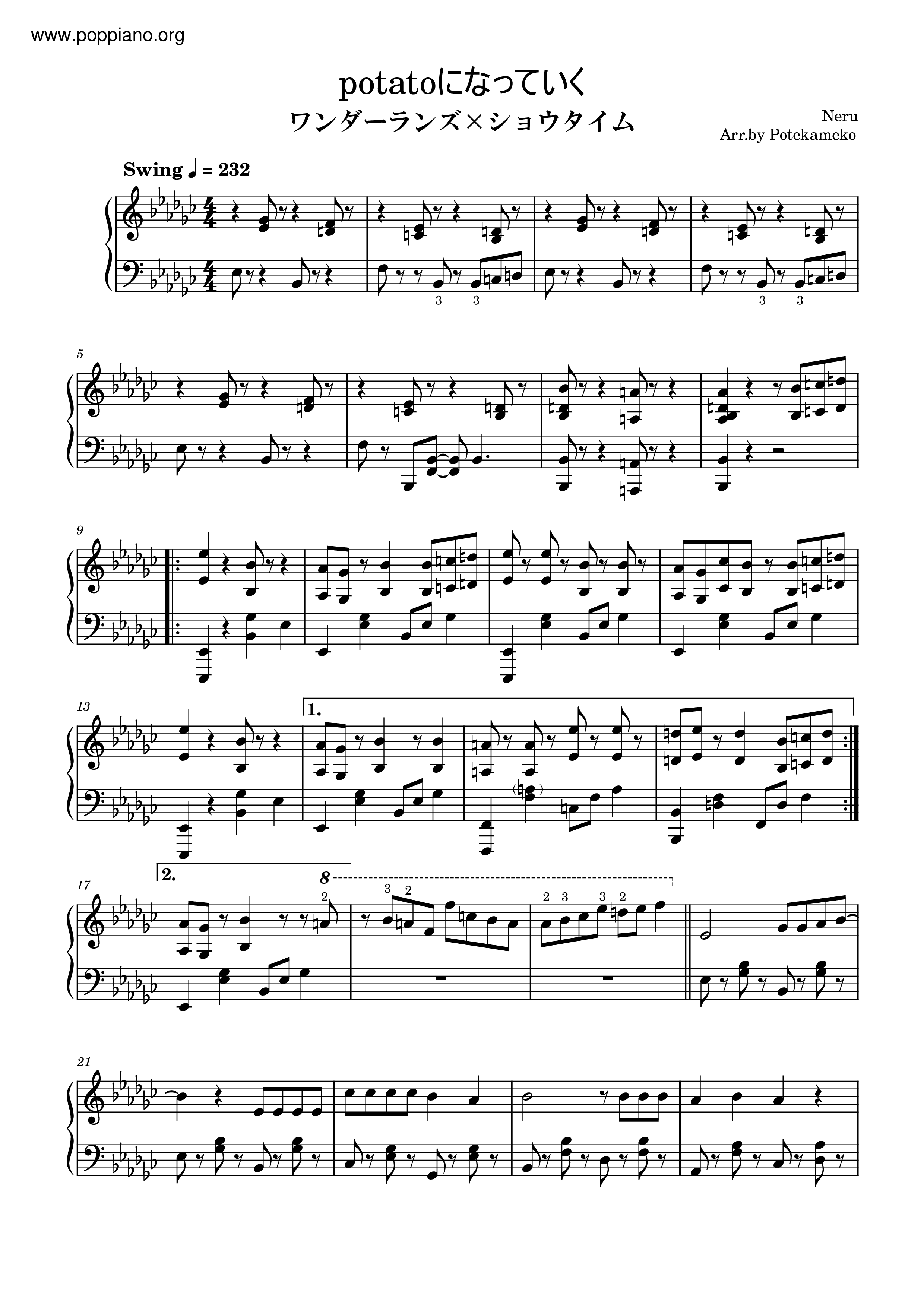 Wonderlands Showtime Score