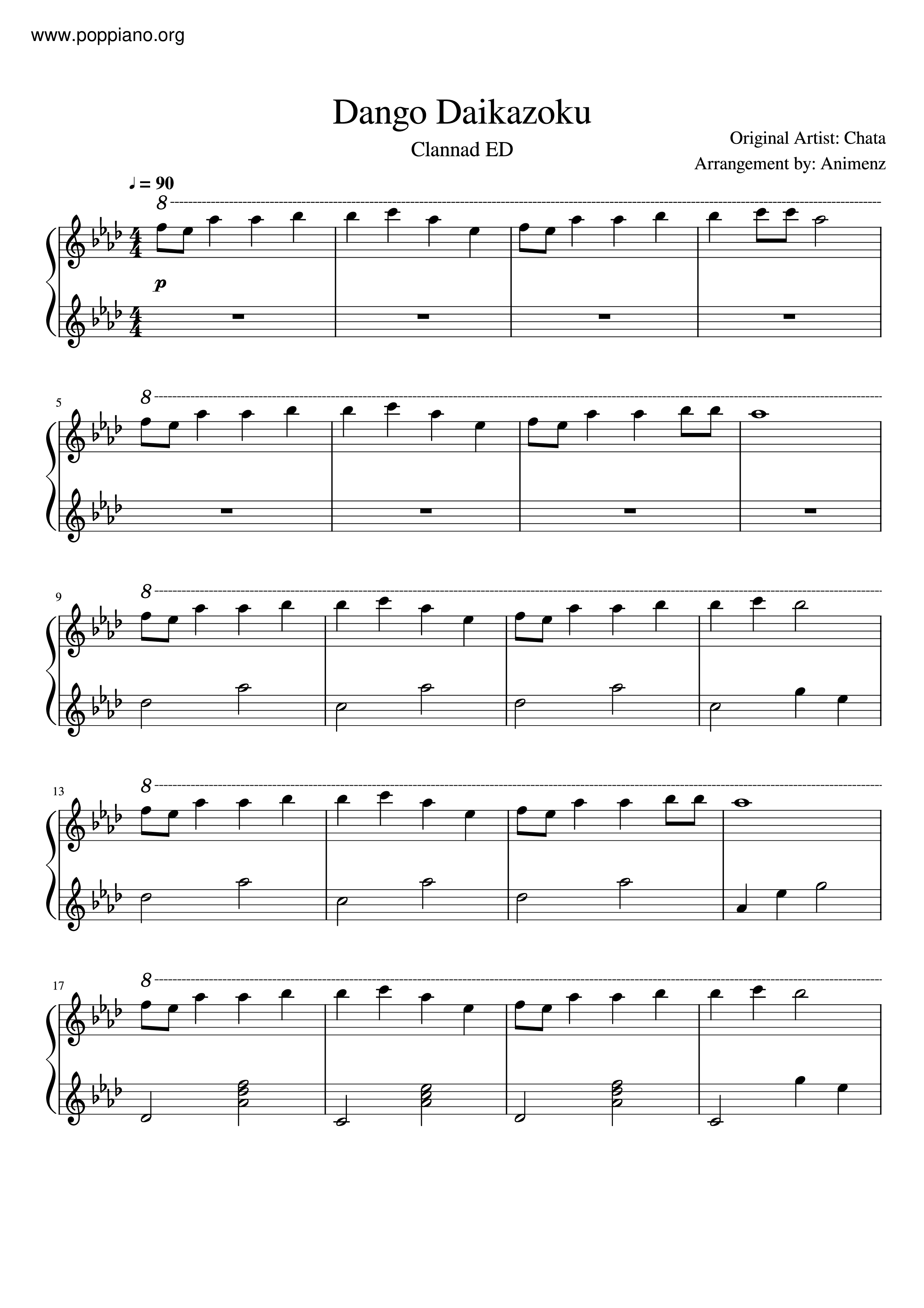 Dango Daikazoku Score
