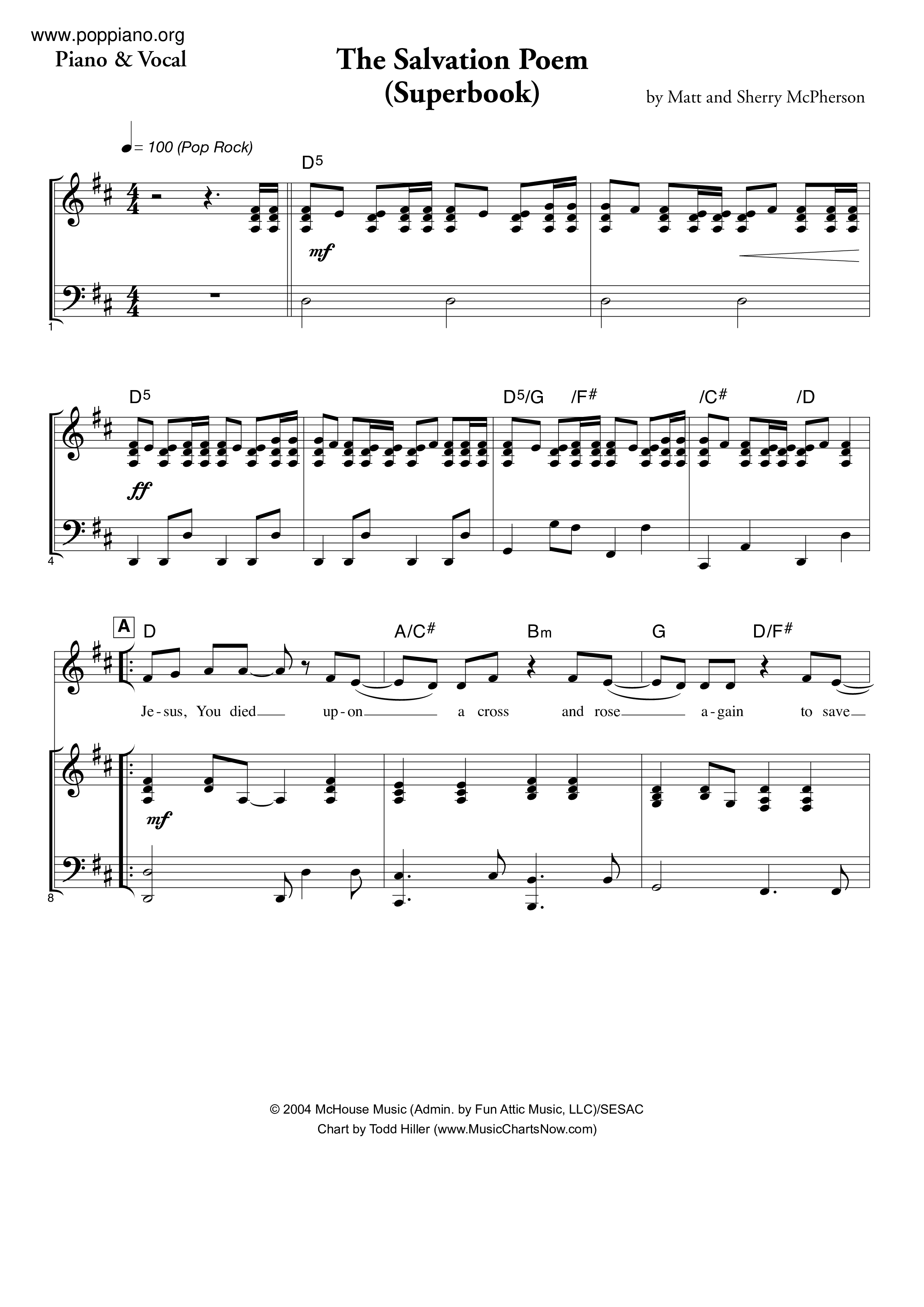 The Salvation Poem Score