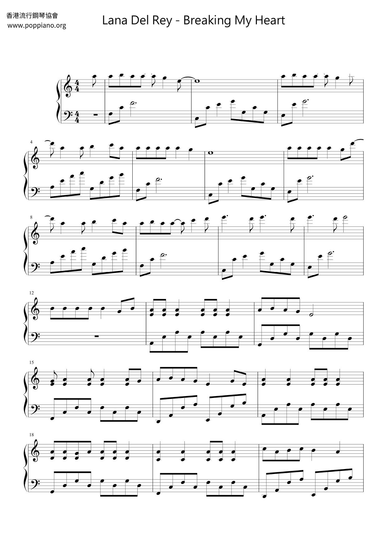 Breaking My Heart Score