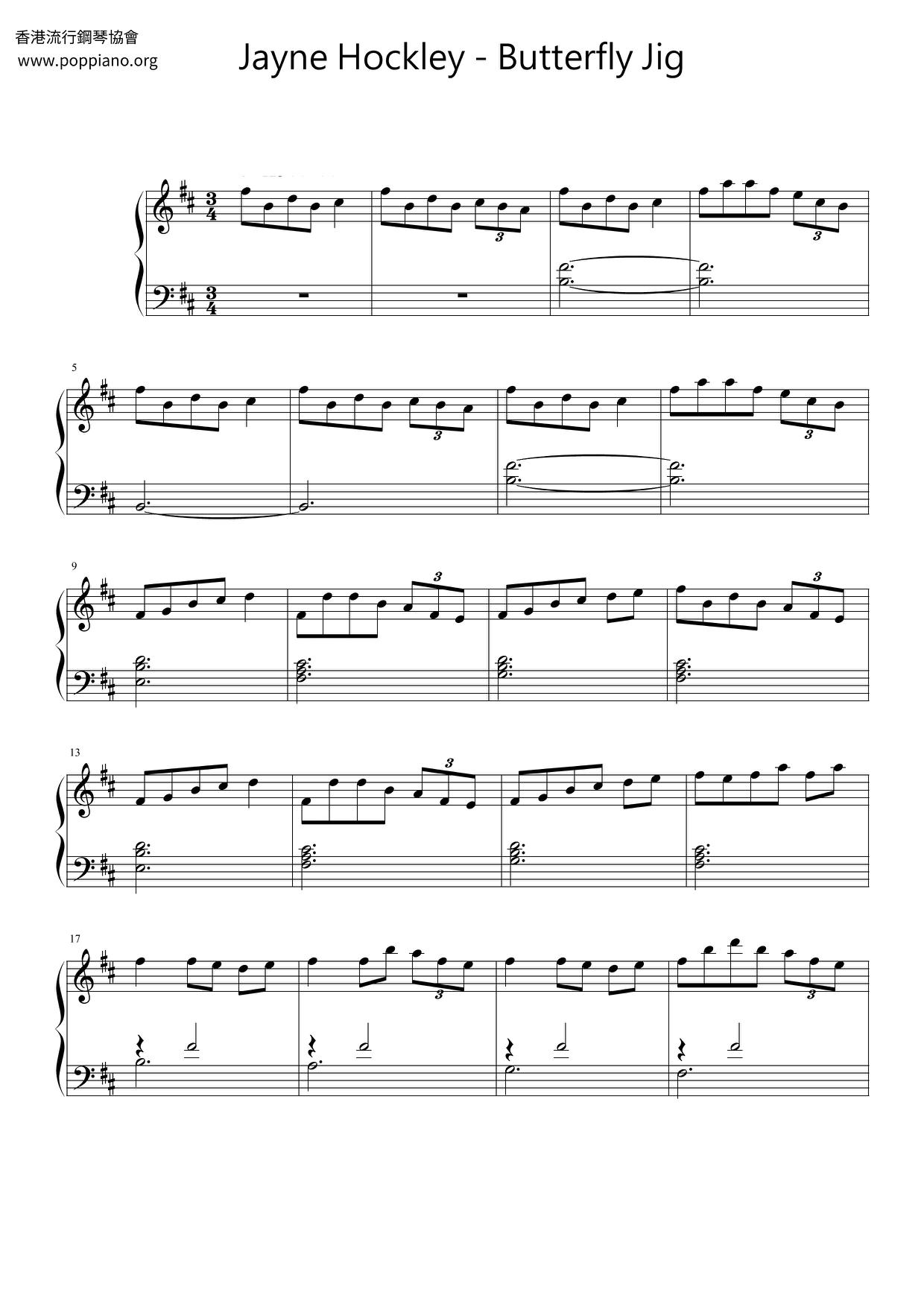 Jayne HockleyButterfly Jig Sheet Music pdf, Free Score Download ★