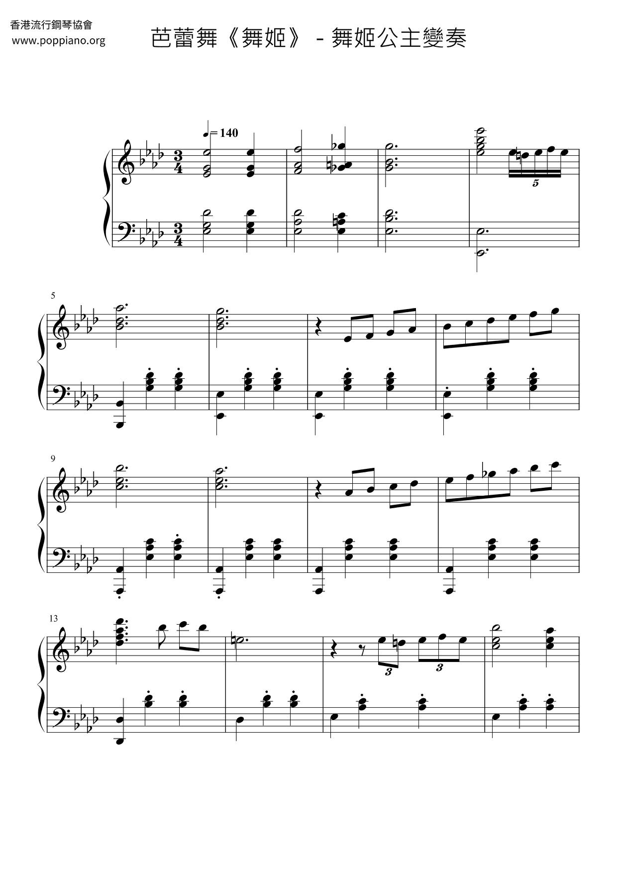Dancer Princess Variation Score