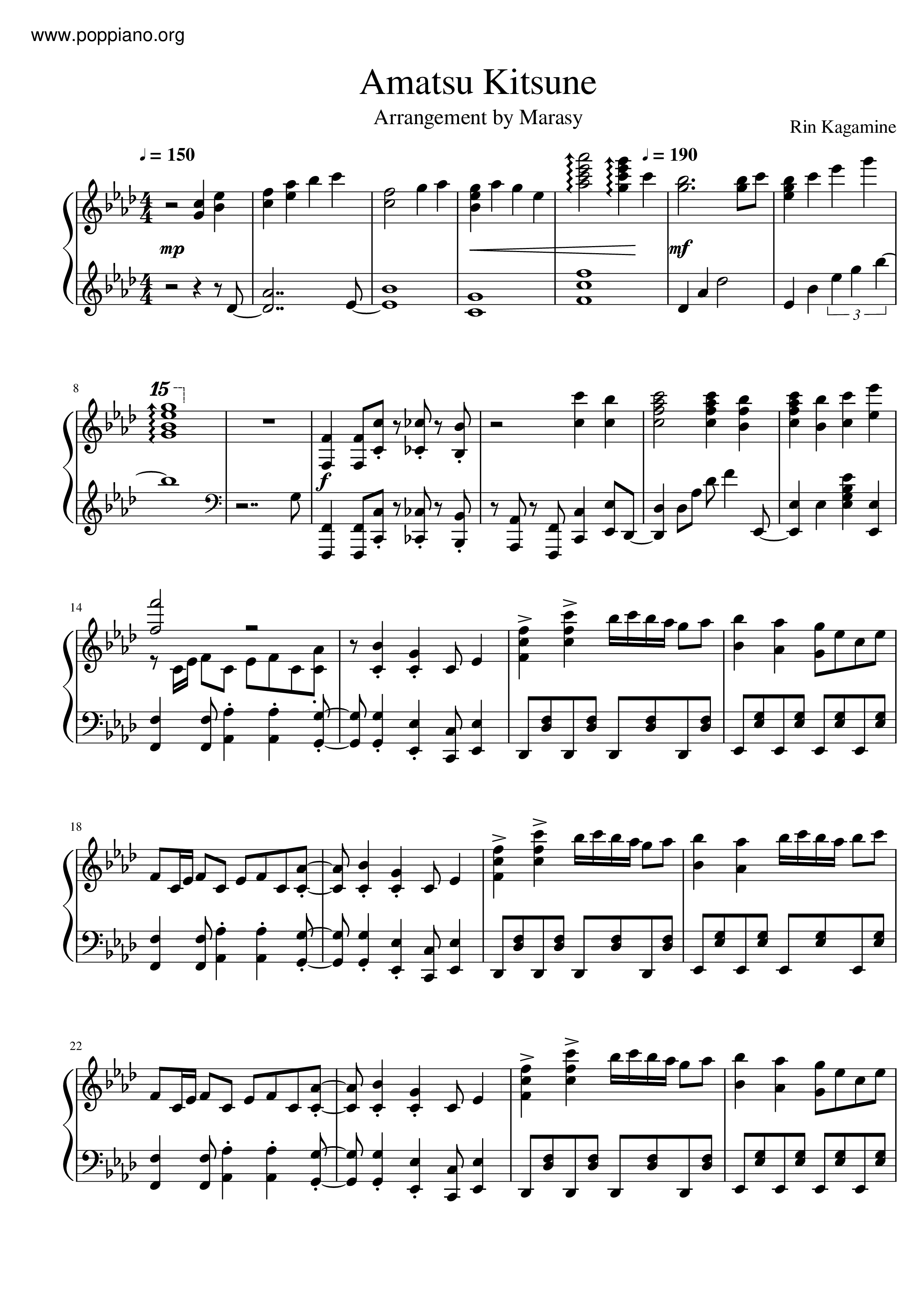 Amatsu Kitsune Score