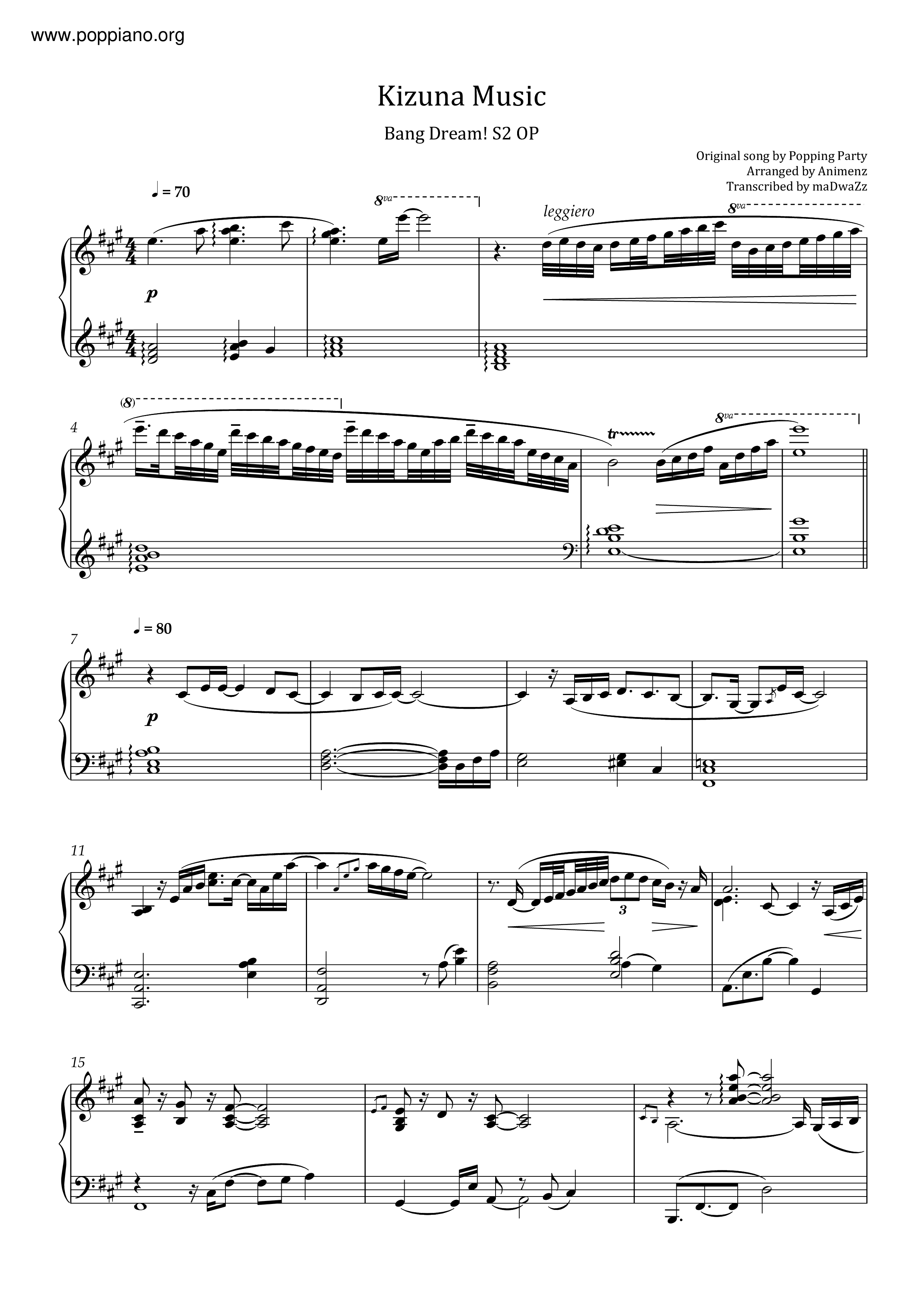Kizuna Music Score