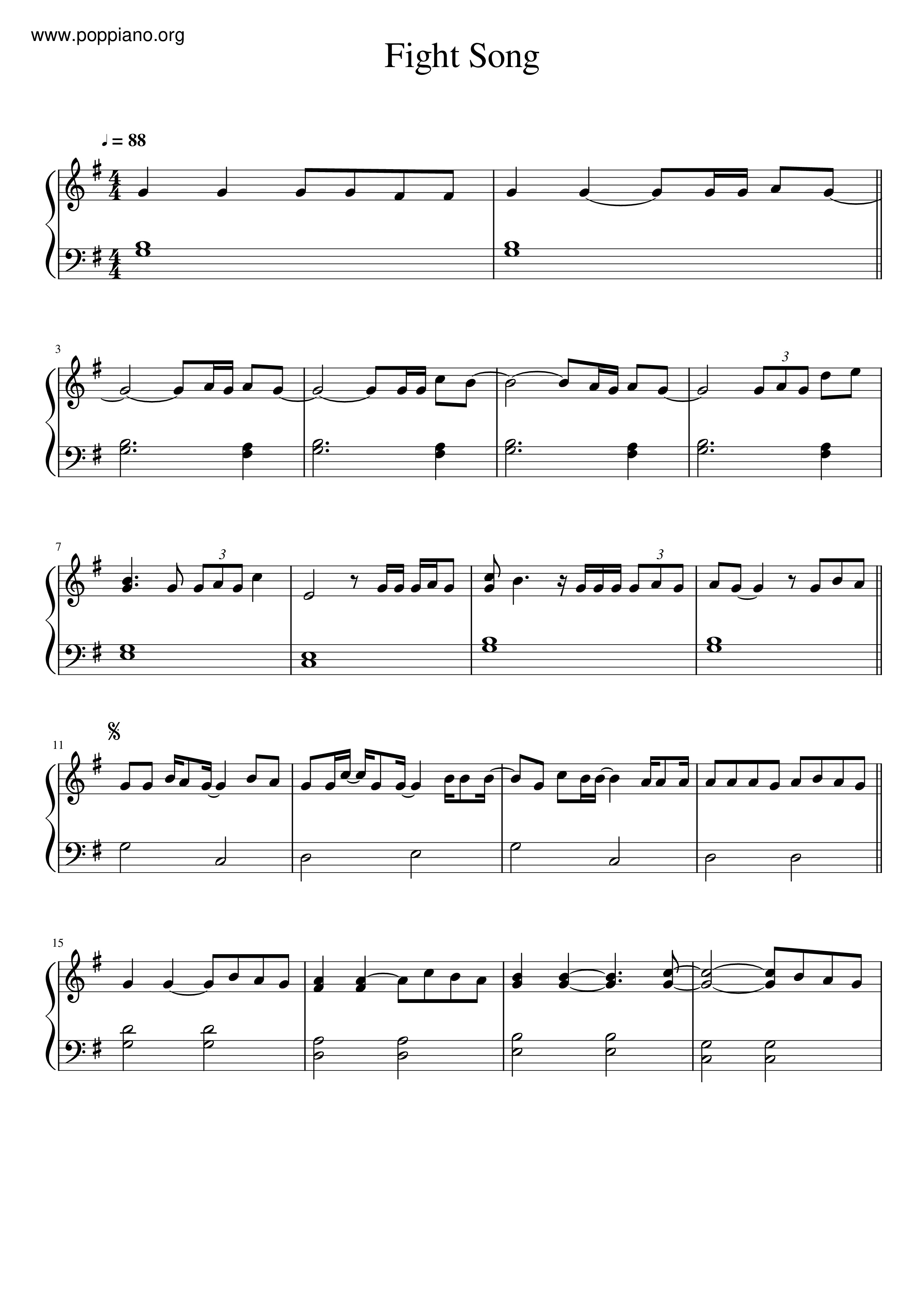 Fight Song Score