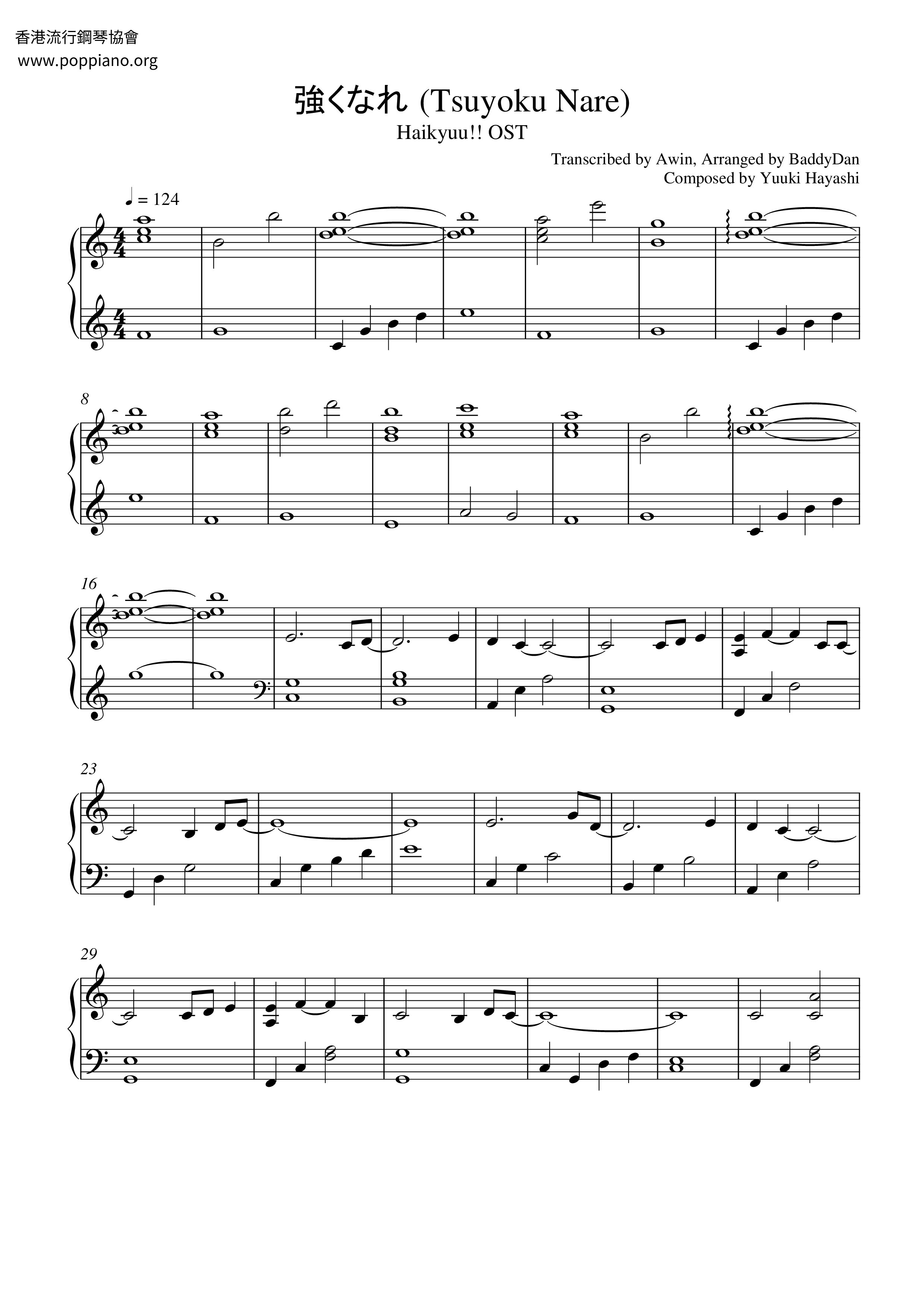 Tsuyoku Nare Score