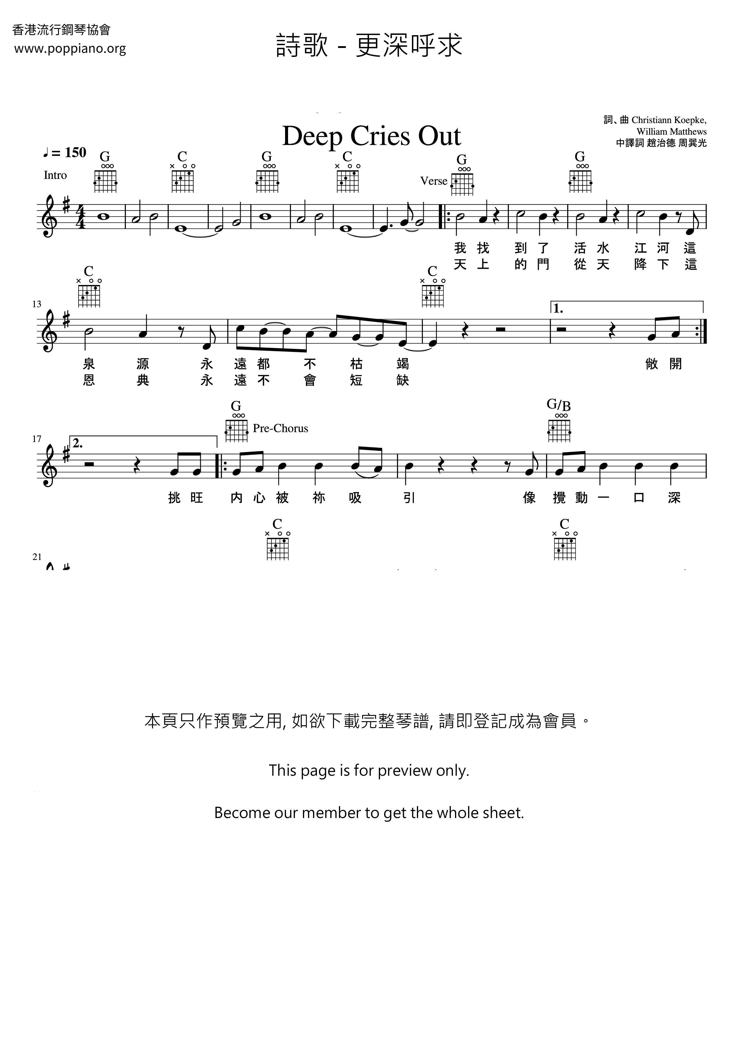 Deeper Cry Score