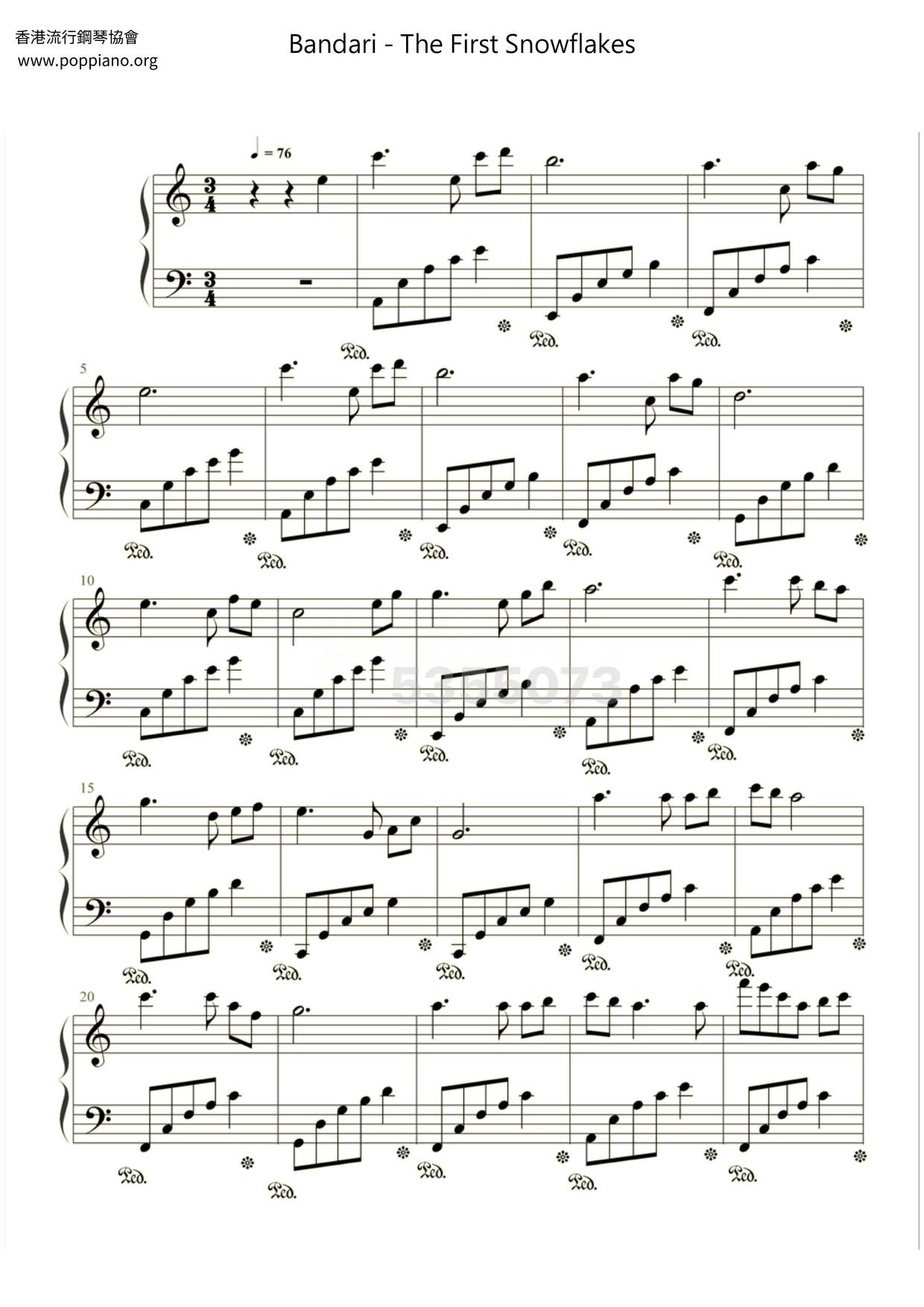 The First Snowflakes Score