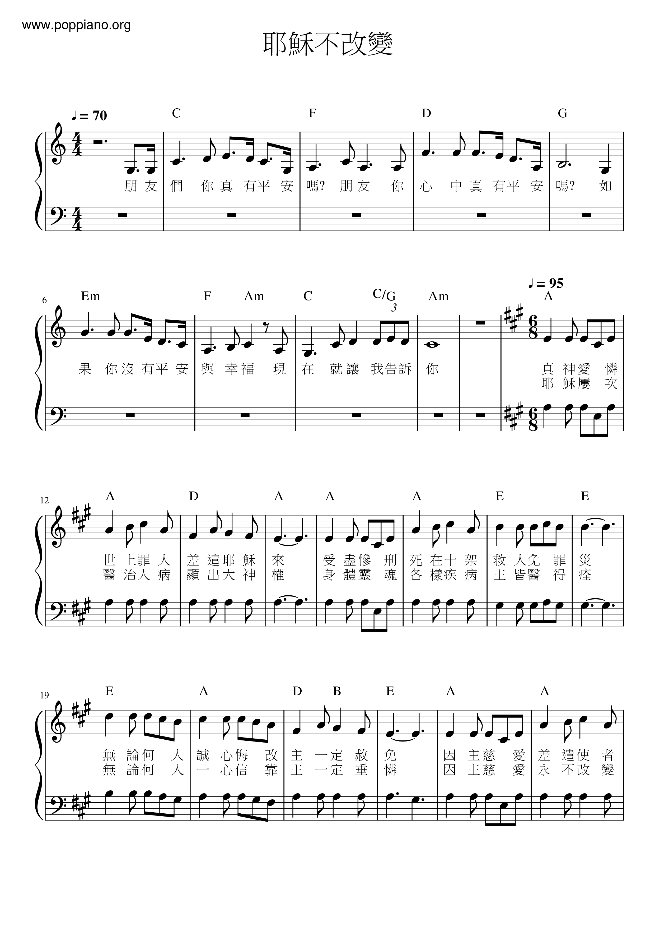 Jesus Does Not Change Score
