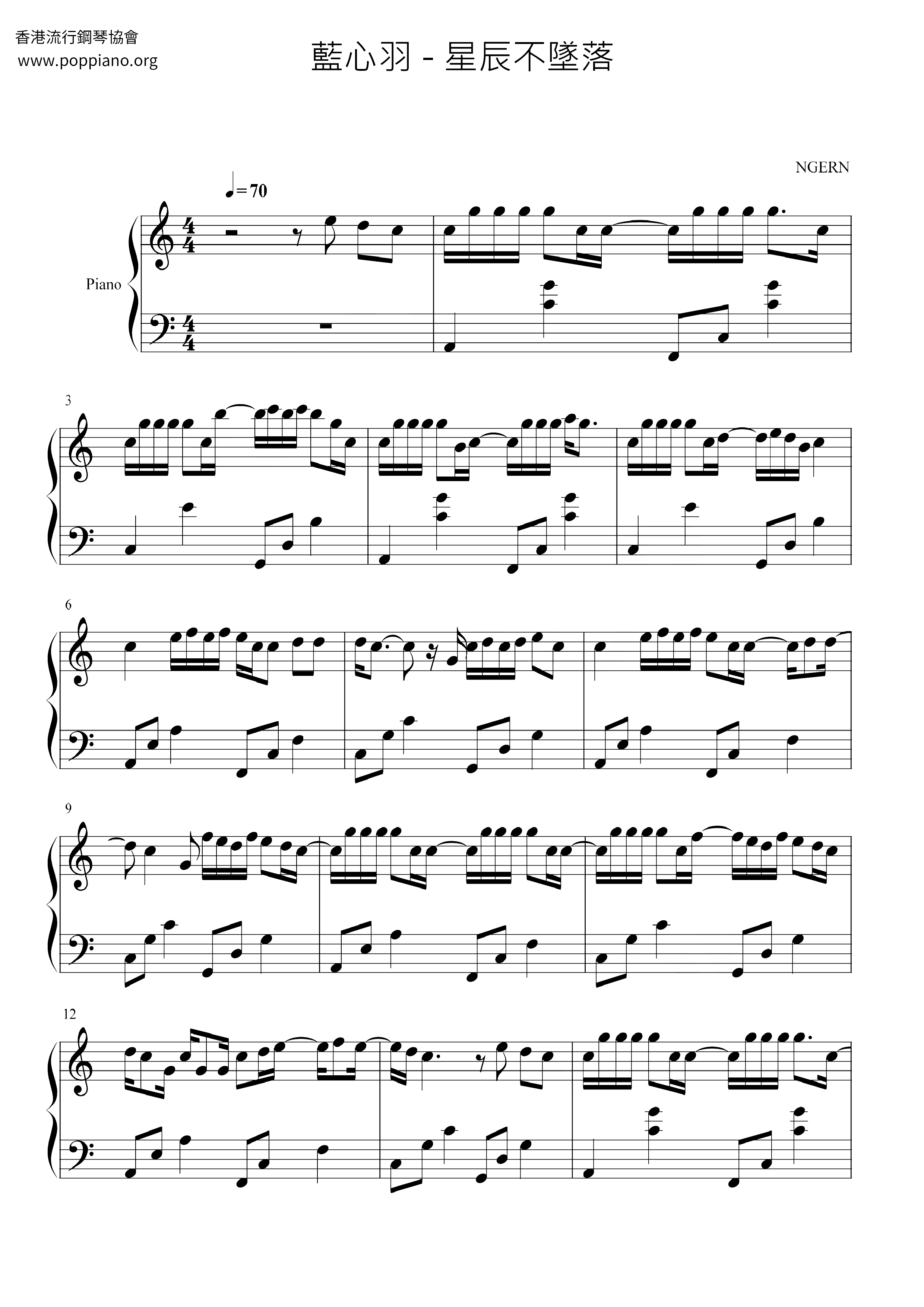 The Stars Don't Fall Score