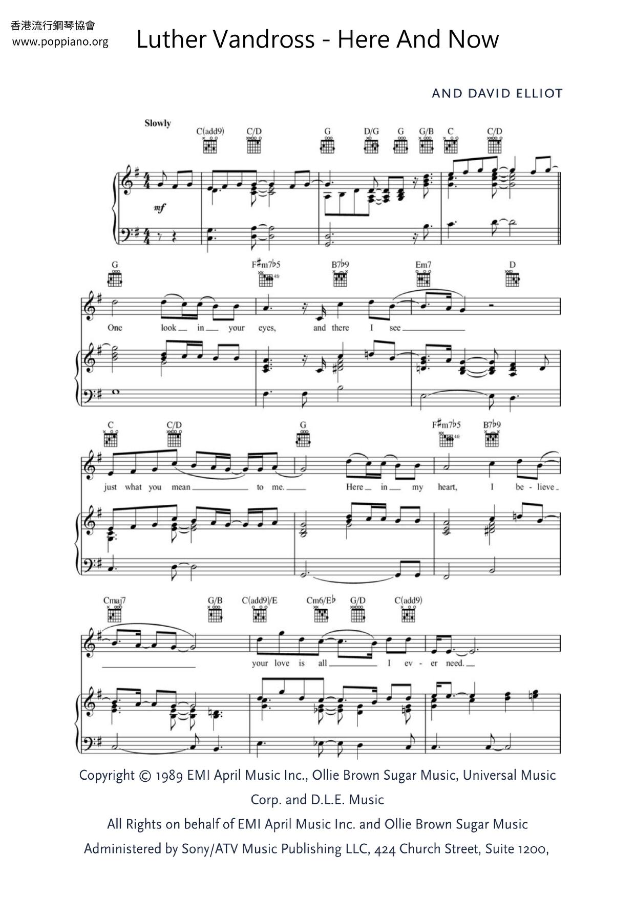 Here And Now Score