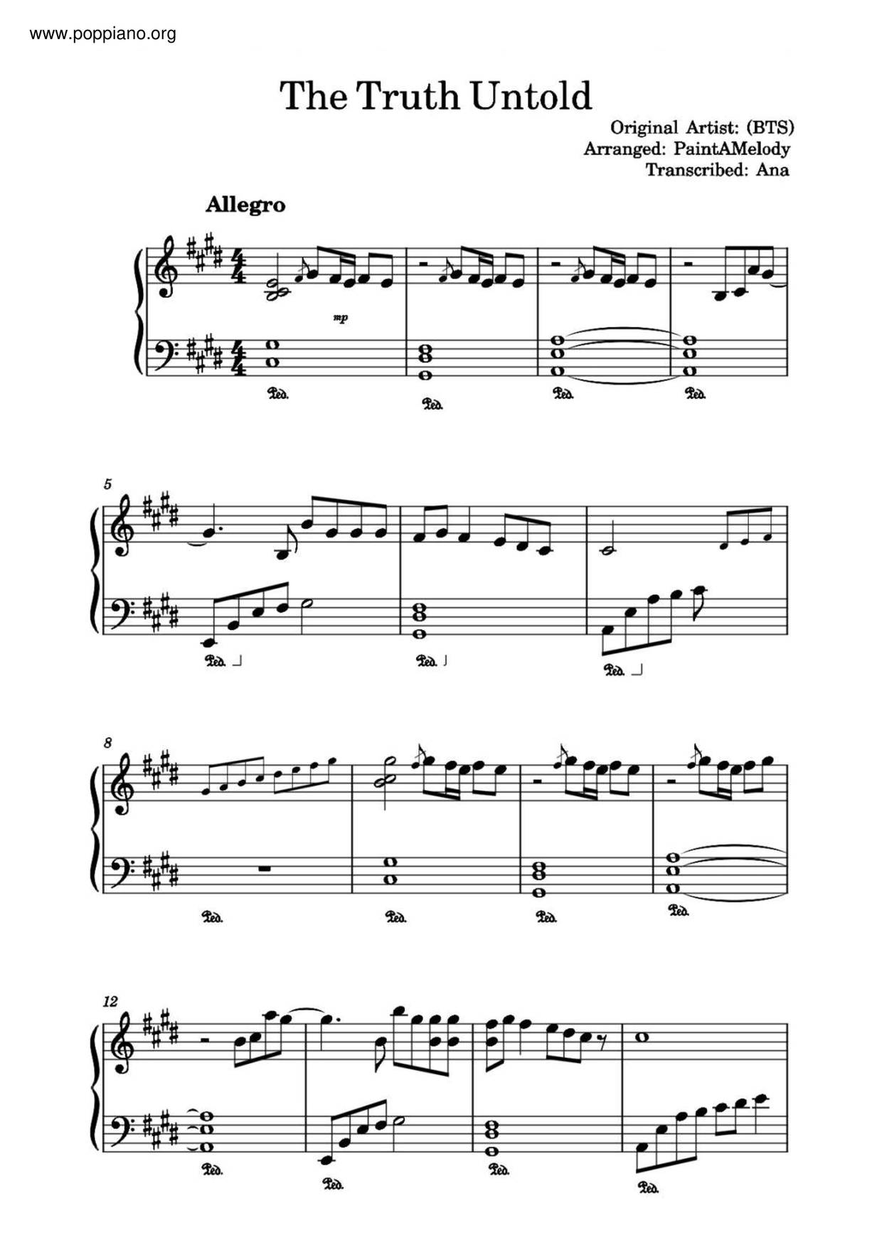 The Truth Untold (feat. Steve Aoki) Score