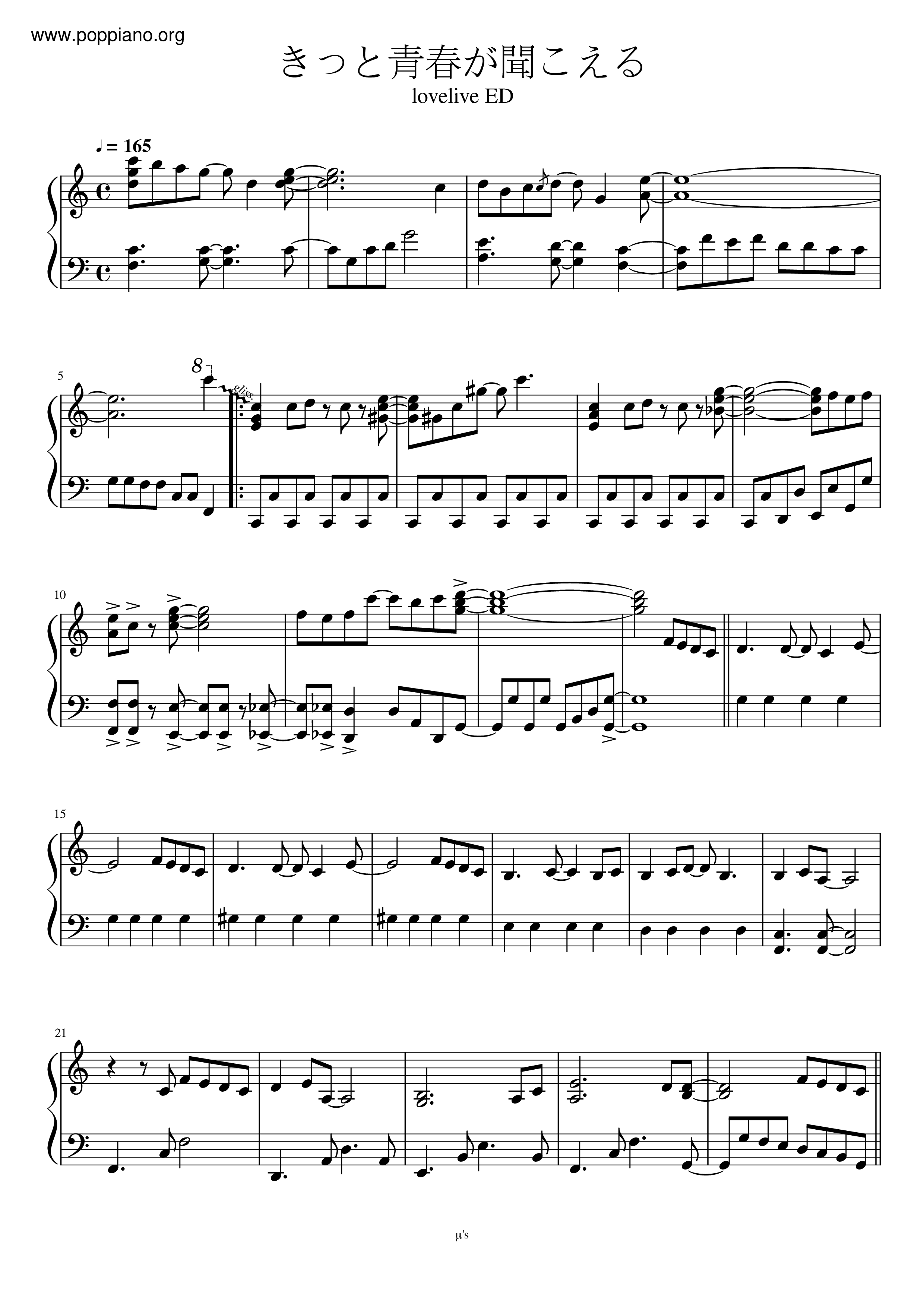 I'm Sure You Can Hear Youth Score