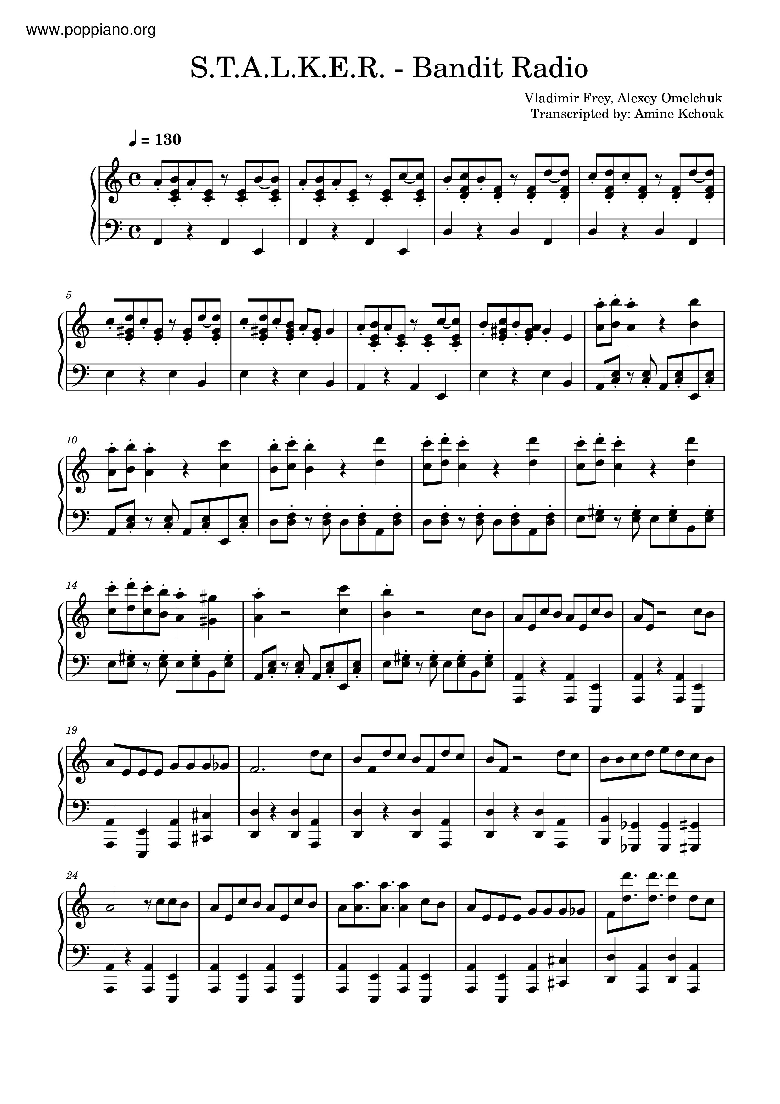 Engañoso rizo Facturable ☆ Vladimir Frey-S.T.A.L.K.E.R. Clear Sky Bandit Radio Piano Sheet Music pdf, - Free Score Download ☆ Engañoso rizo Facturable ☆ Vladimir Frey-S.T.A.L.K.E.R. Clear Sky Bandit Radio Piano Sheet Music pdf, - Free Score Download ☆