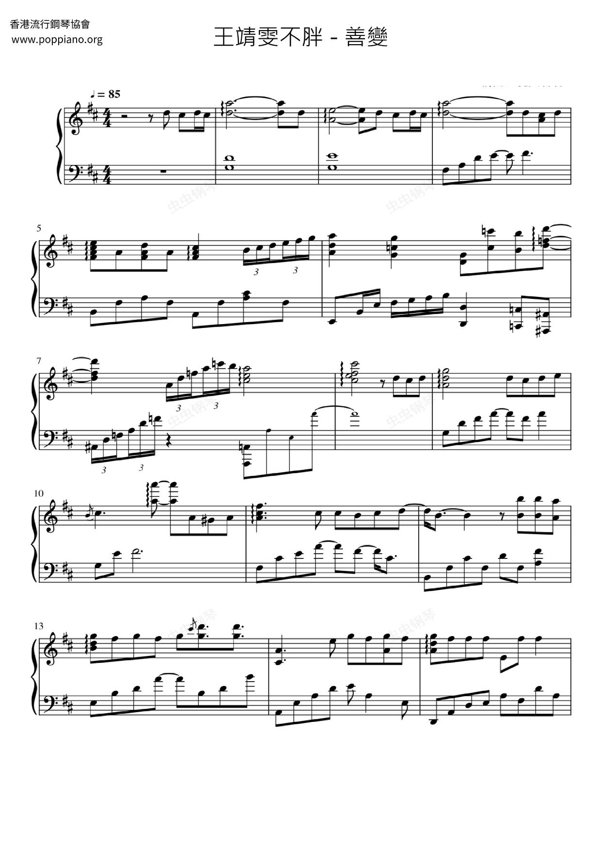 Not Fat/changeable Score