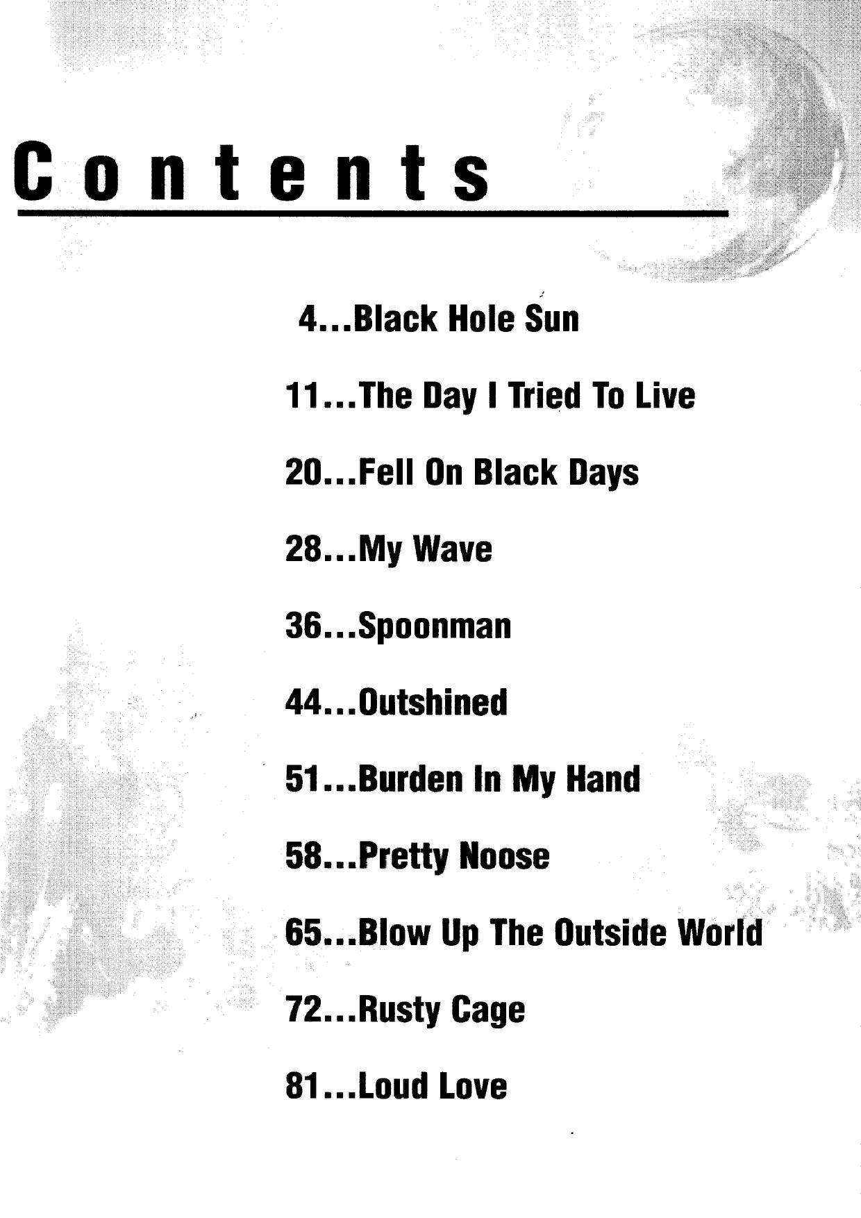 Black Hole Sun Score