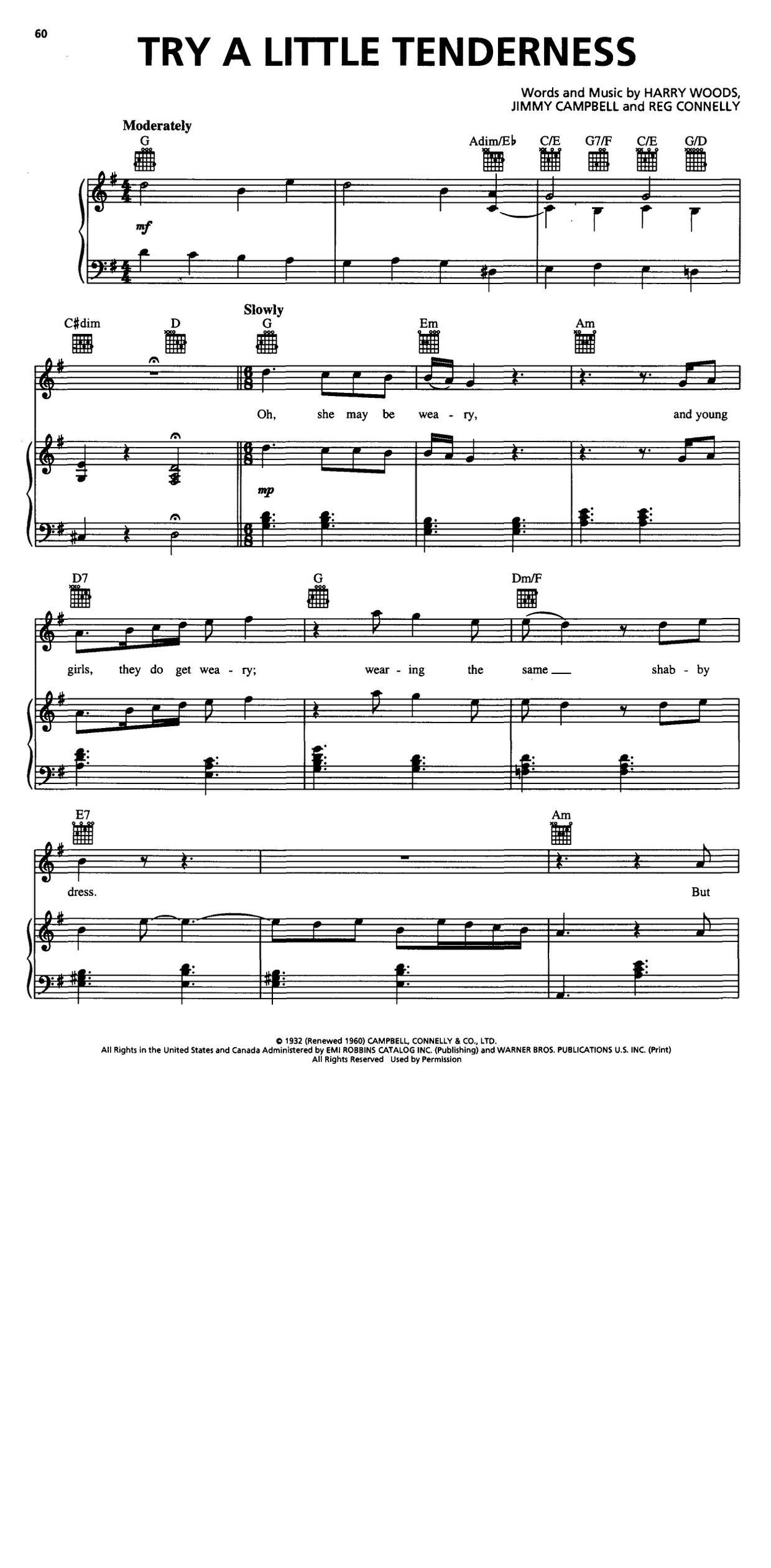 Otis ReddingTry A Little Tenderness Sheet Music pdf, Free Score