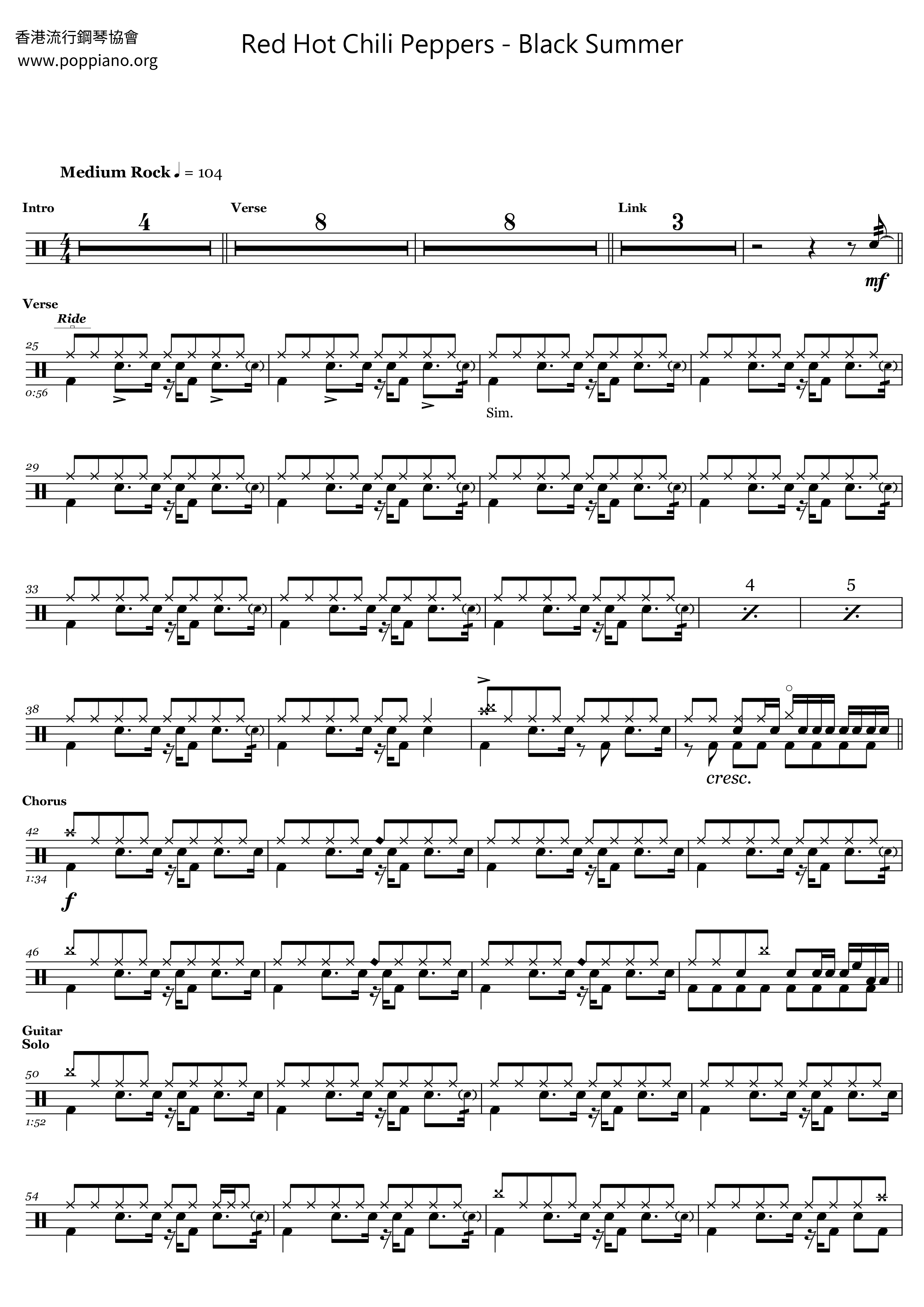 Black Summer Score