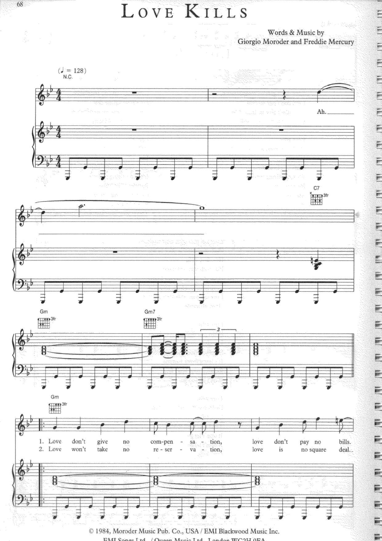 Love Kills Score