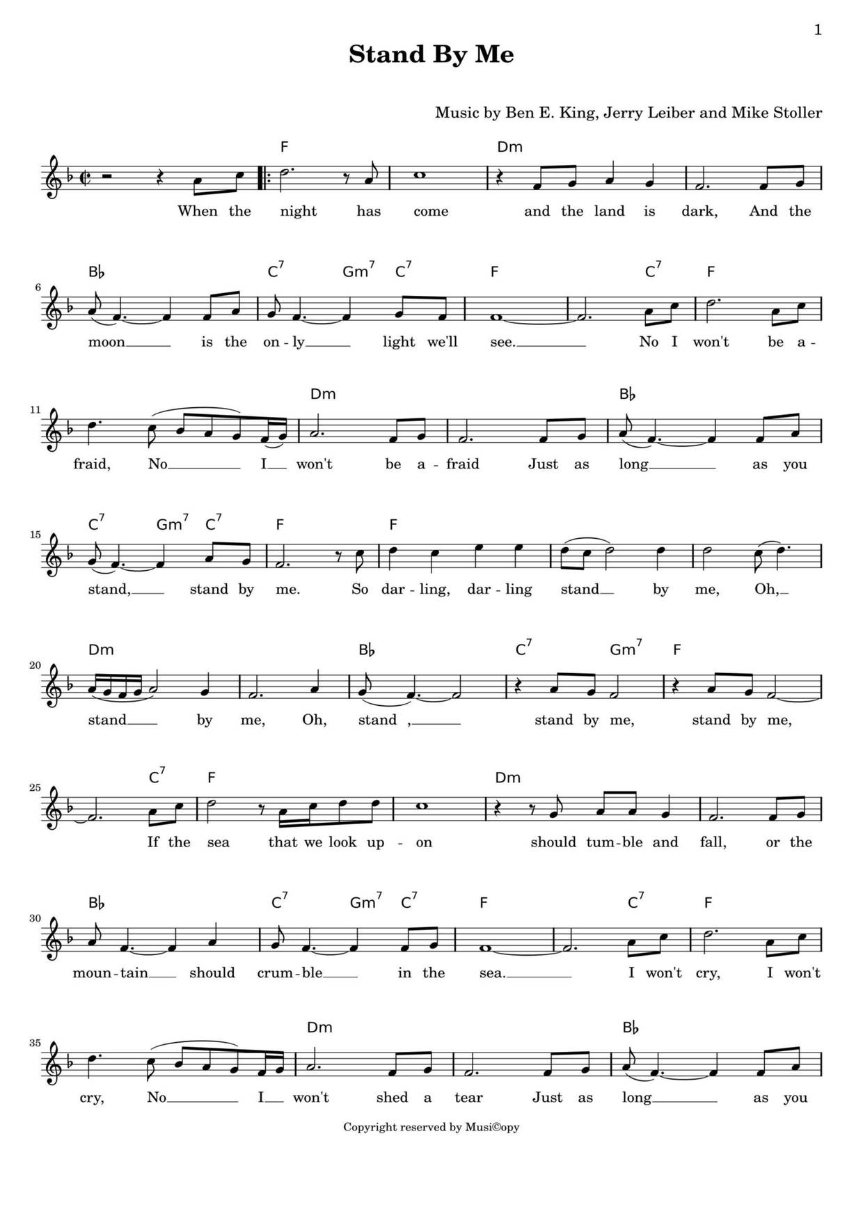 Stand By Me Score