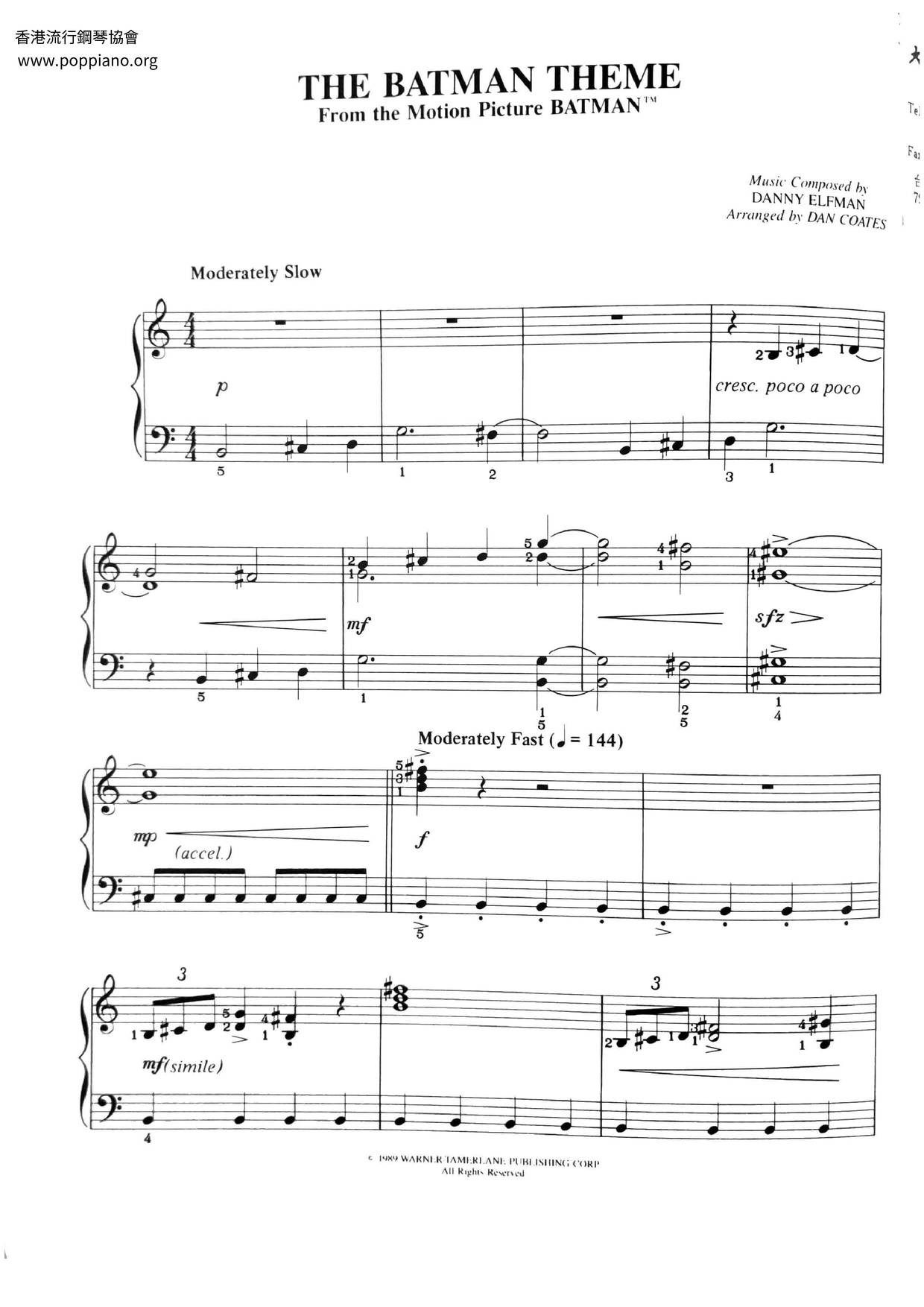 The Batman Theme Score