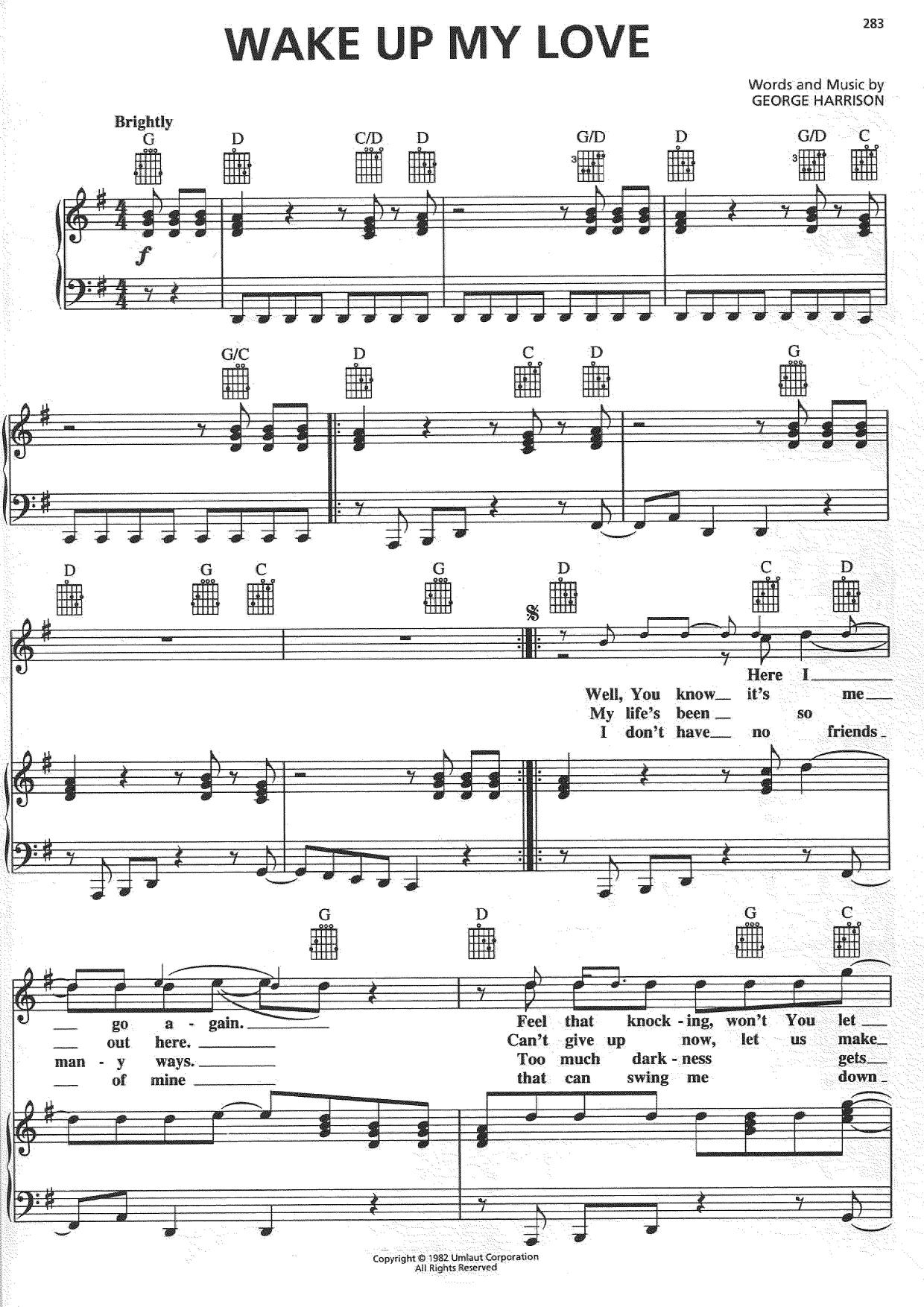 Wake Up My Love Score