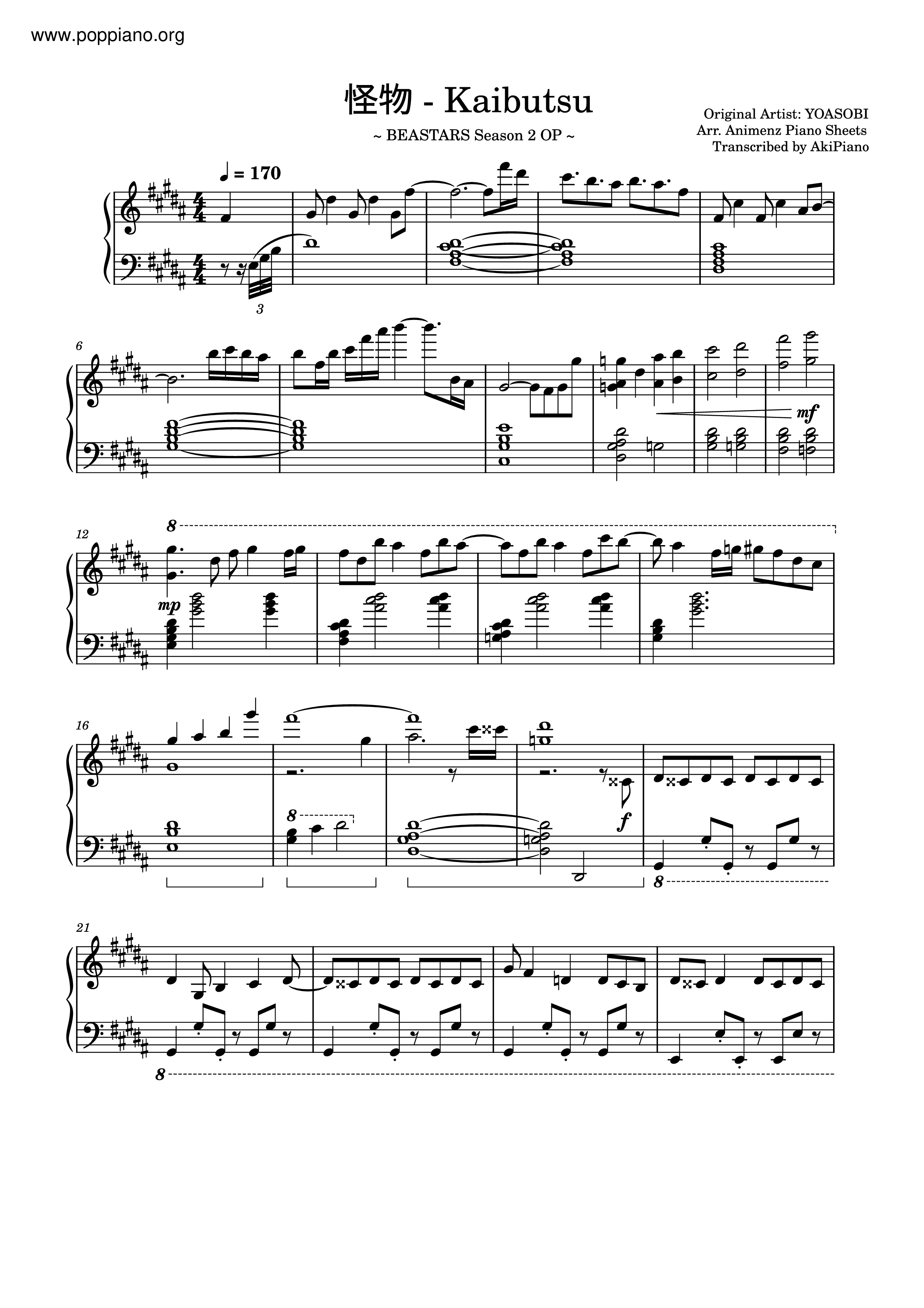 Beastars - Kaibutsu Score
