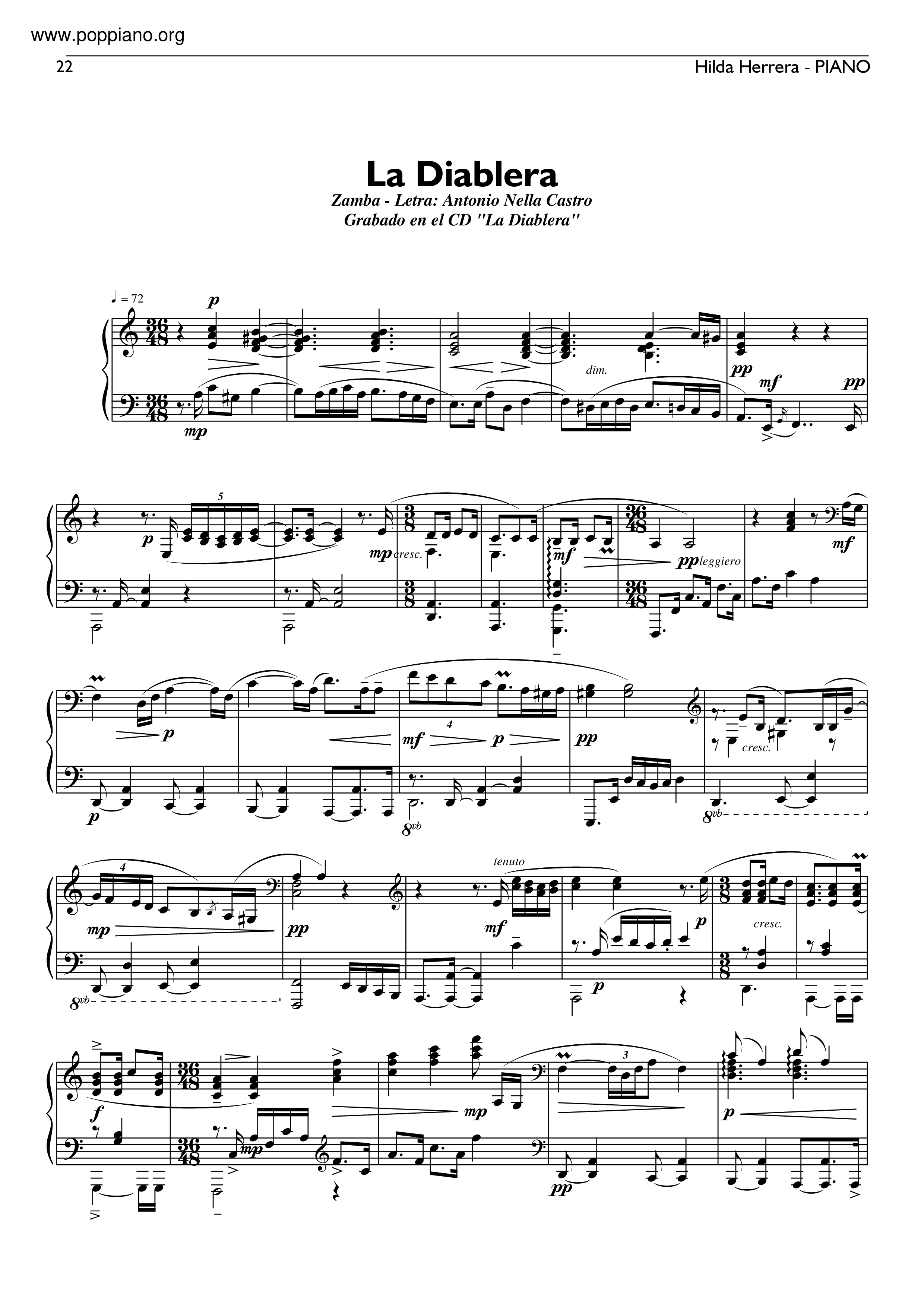 La Diablera Score