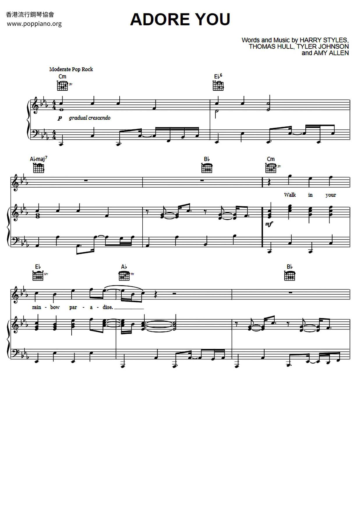 Adore You Score
