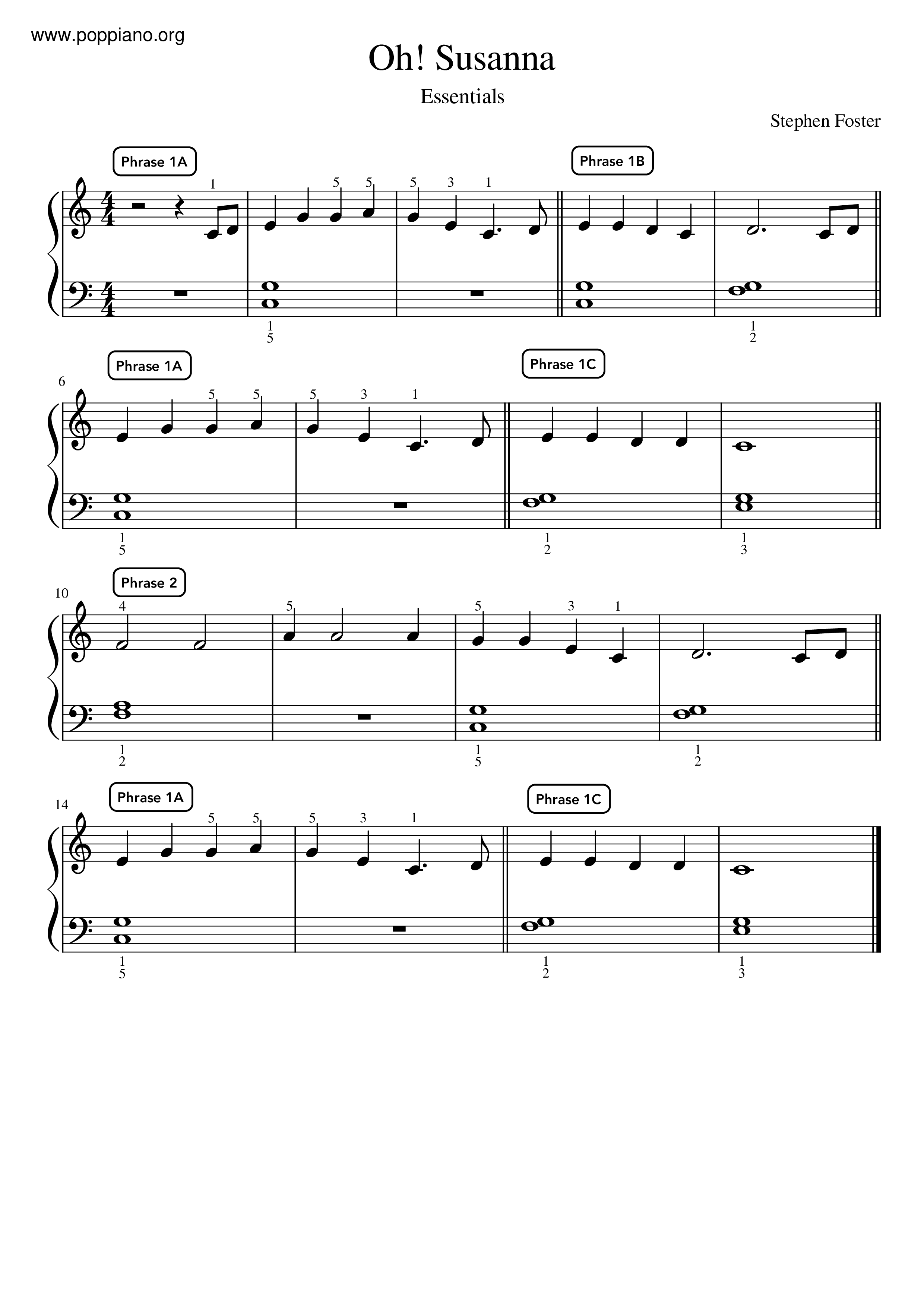 O Susanna Score