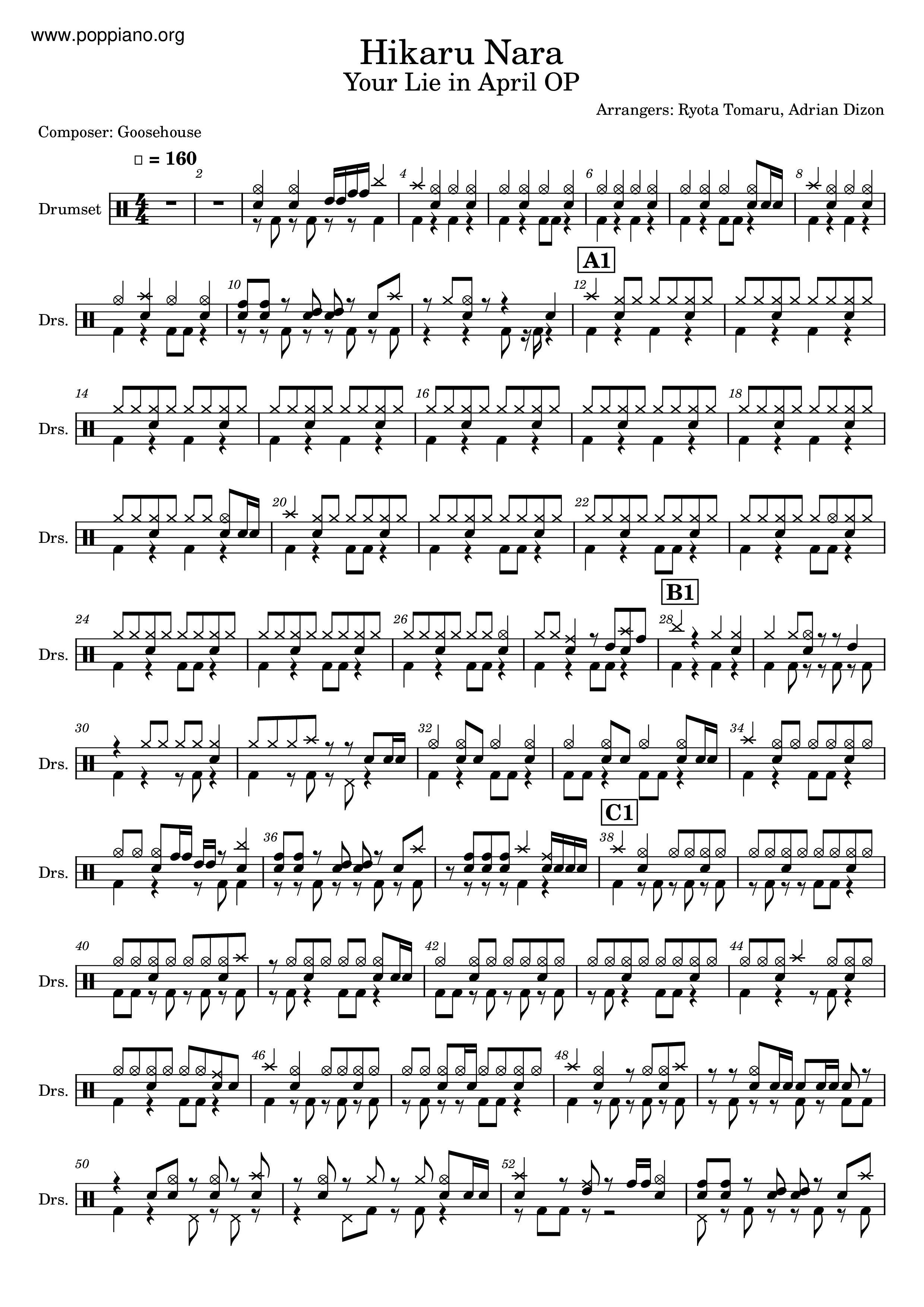 Shigatsu Wa Kimi No Uso - Hikaru Nara Score