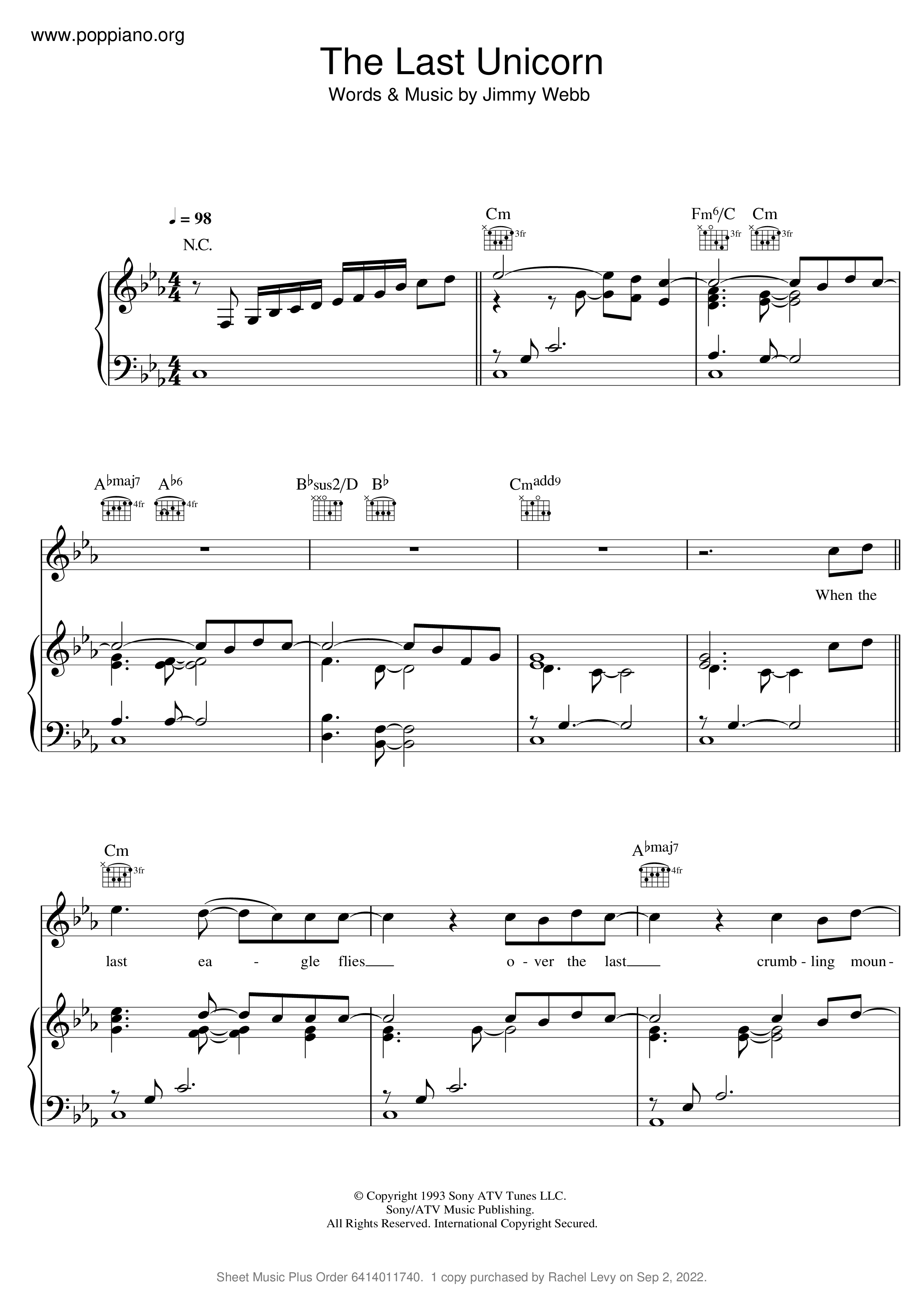The Last Unicorn Score