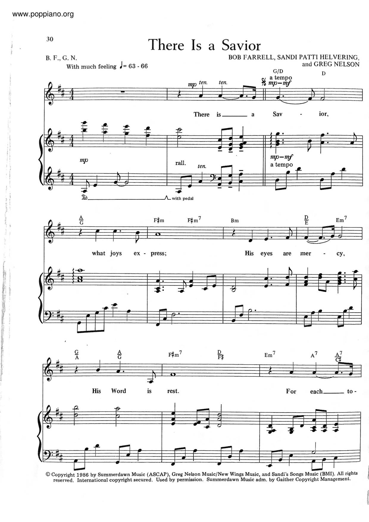 There Is A Savior Score
