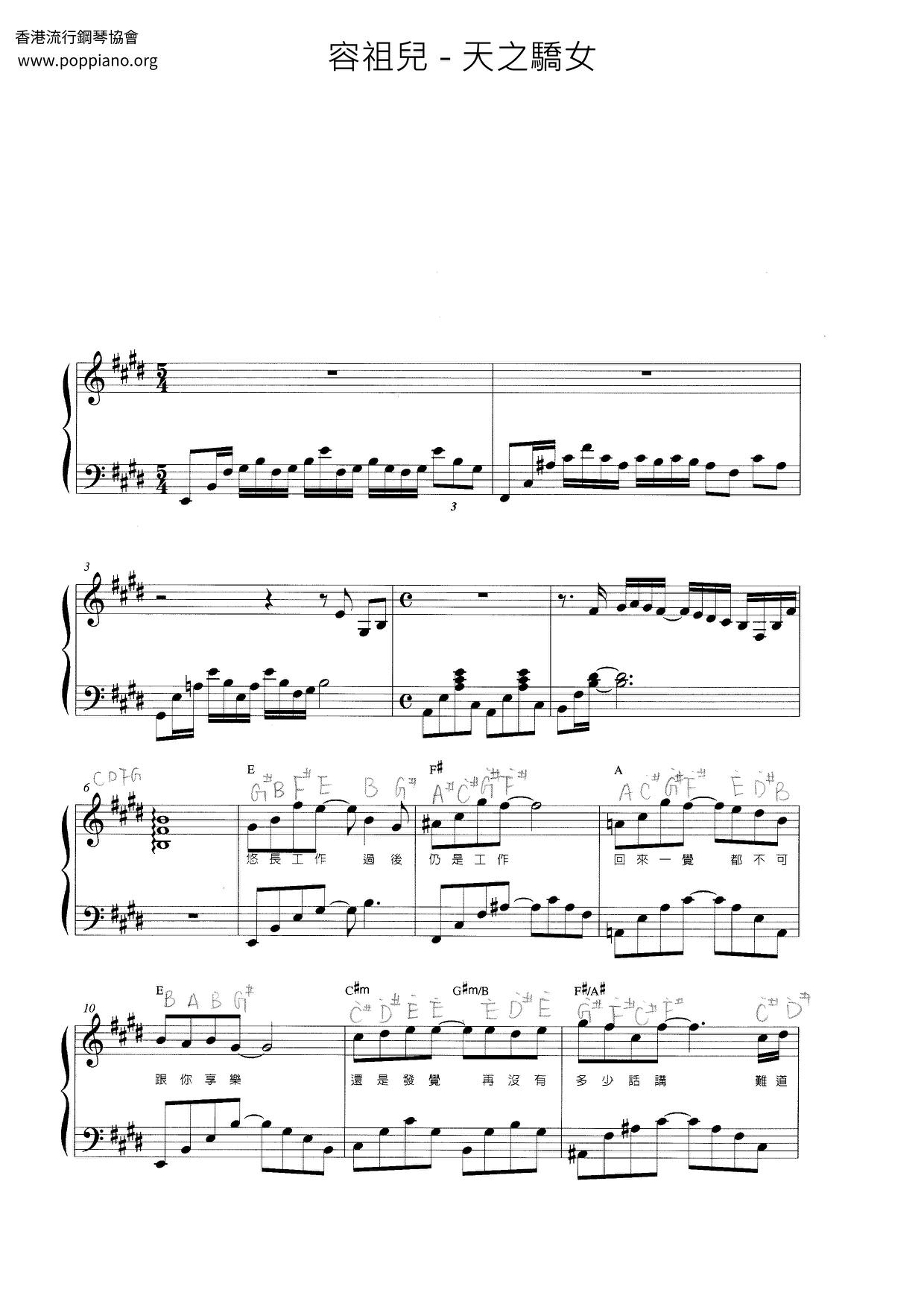 The Pride Of Heaven Score