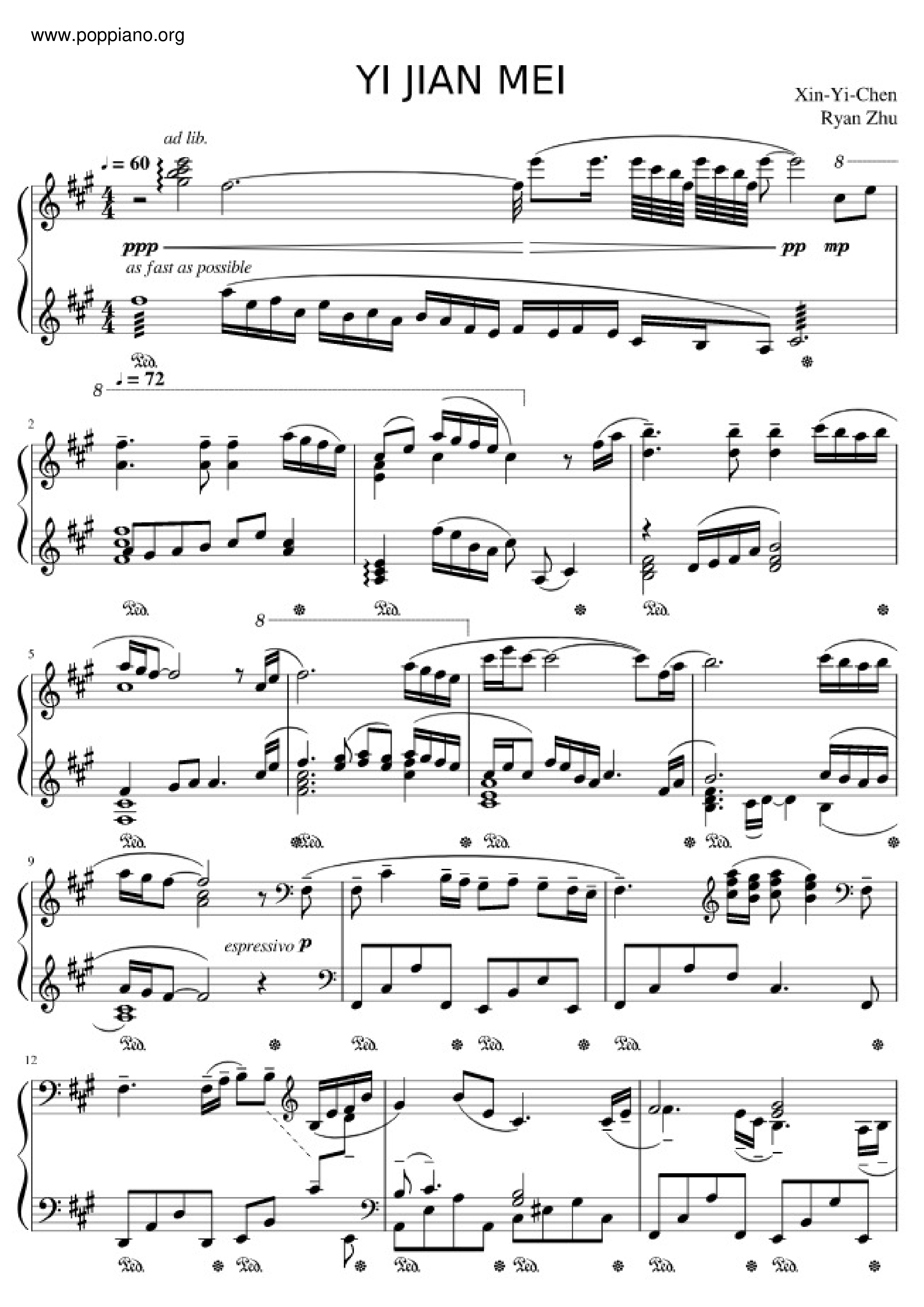 Yi Jian Mei / Xue Hua Piao Piao Score