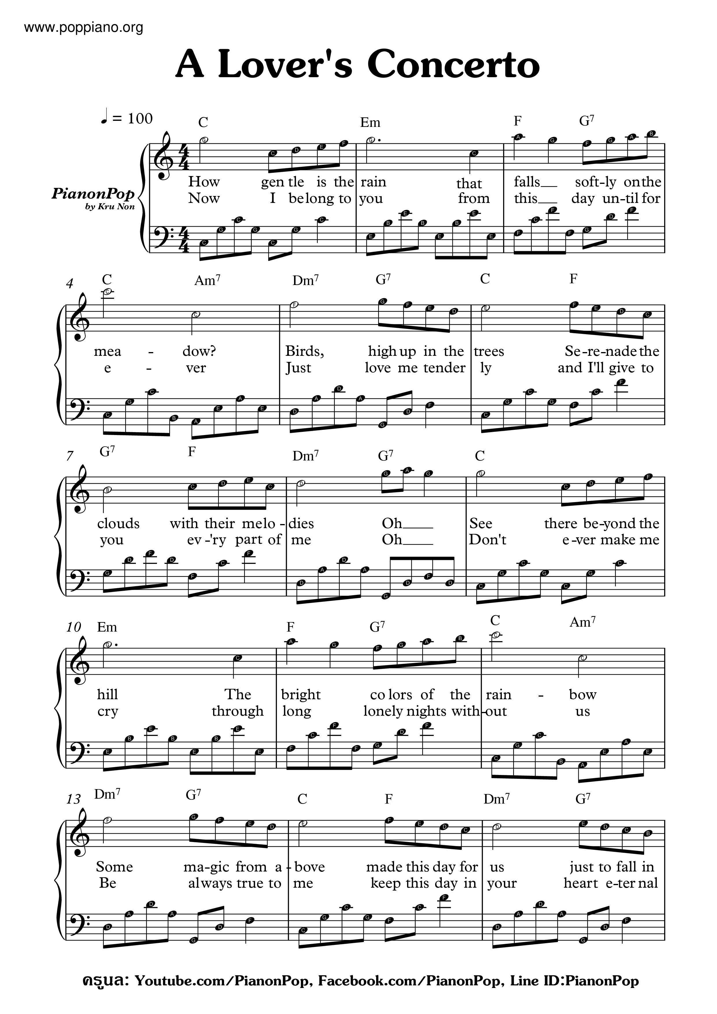 Lover's Concerto Score