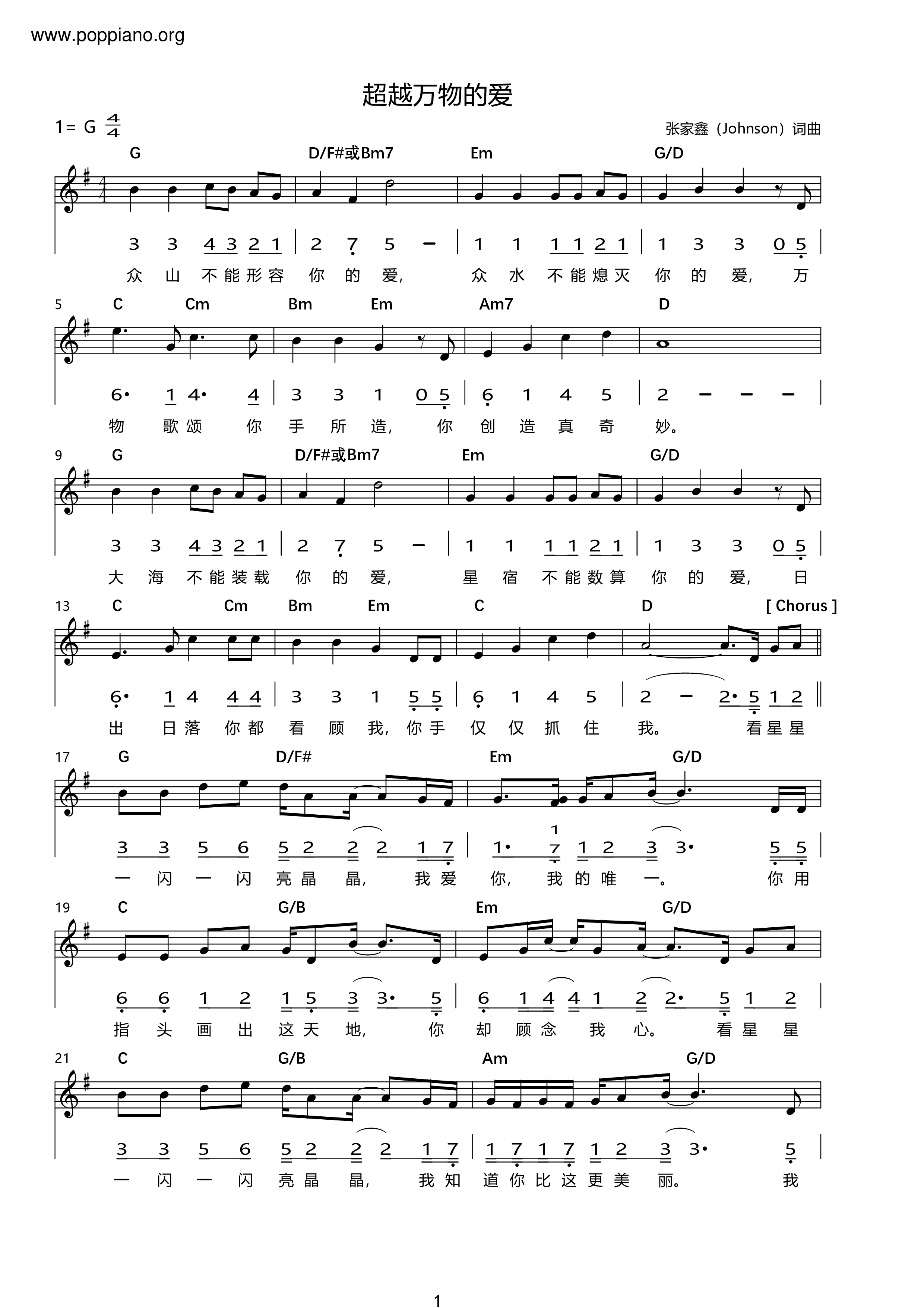 Love That Transcends All Things Score