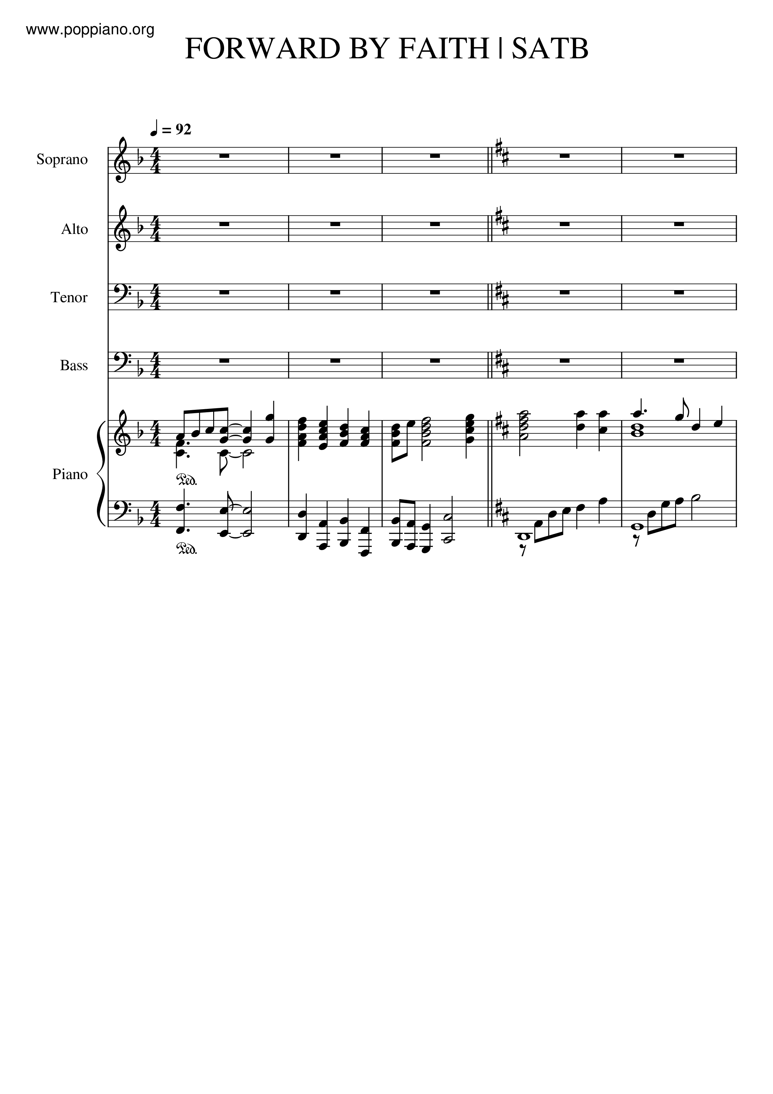 Forward By Faith Score