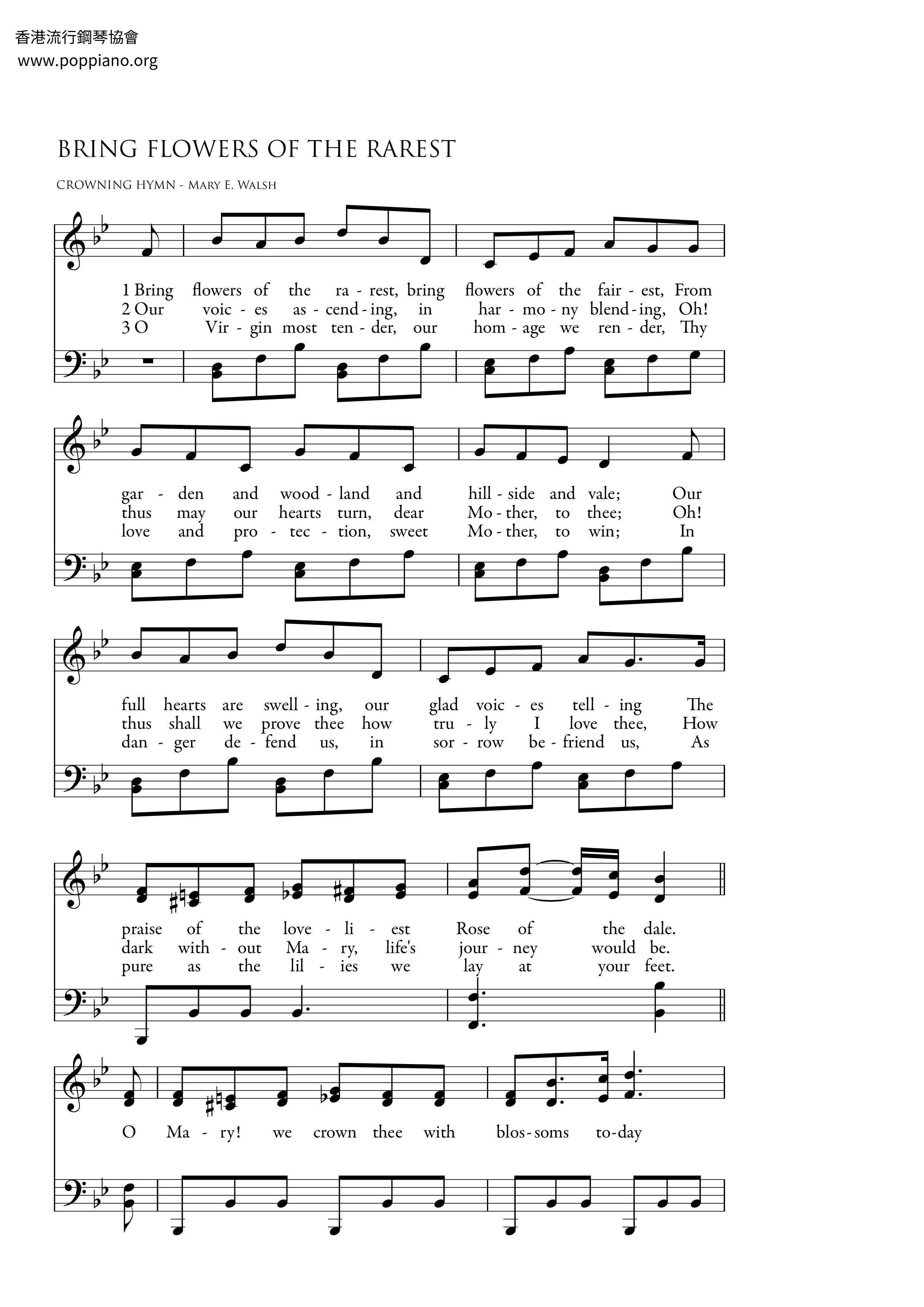 Bring Flowers Of The Rarest Score