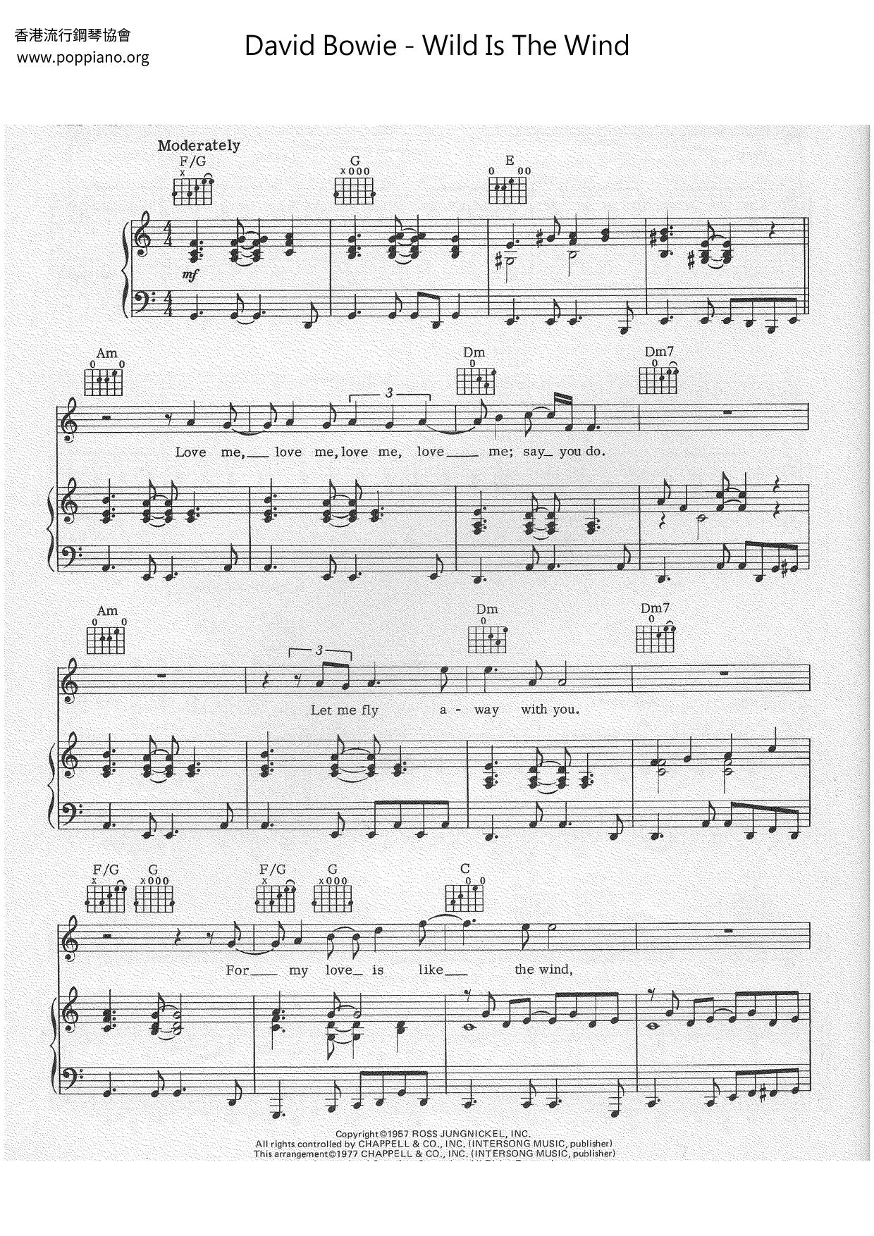Wild Is The Wind Score