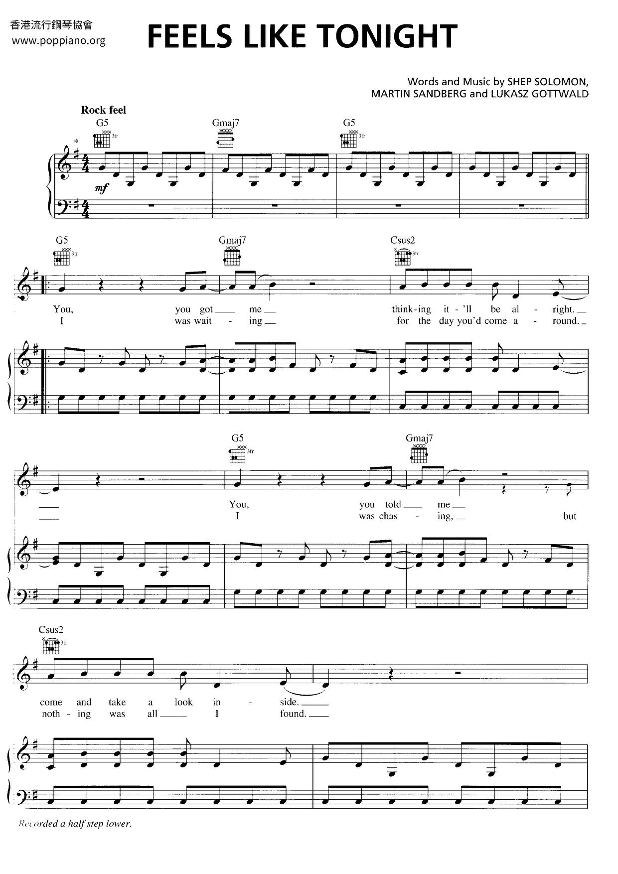 Feels Like Tonight Score