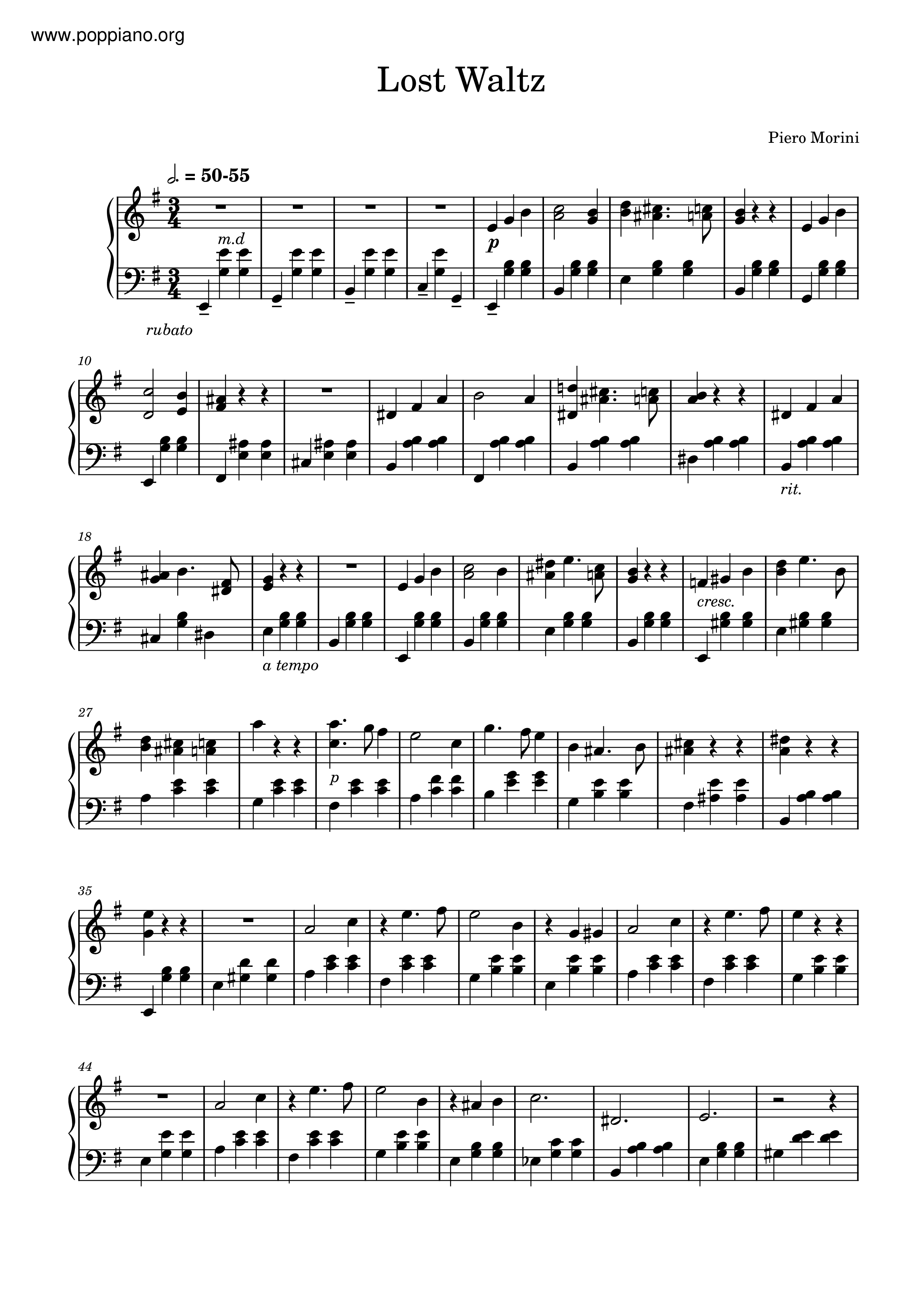 Lost Waltz Score
