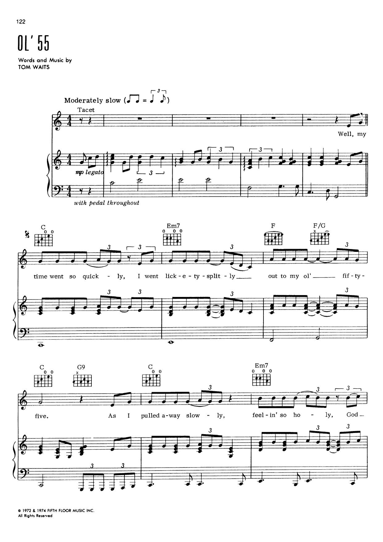 EaglesOl' 55 Sheet Music pdf, Free Score Download ★ EaglesOl' 55 Sheet Music pdf, Free Score Download ★