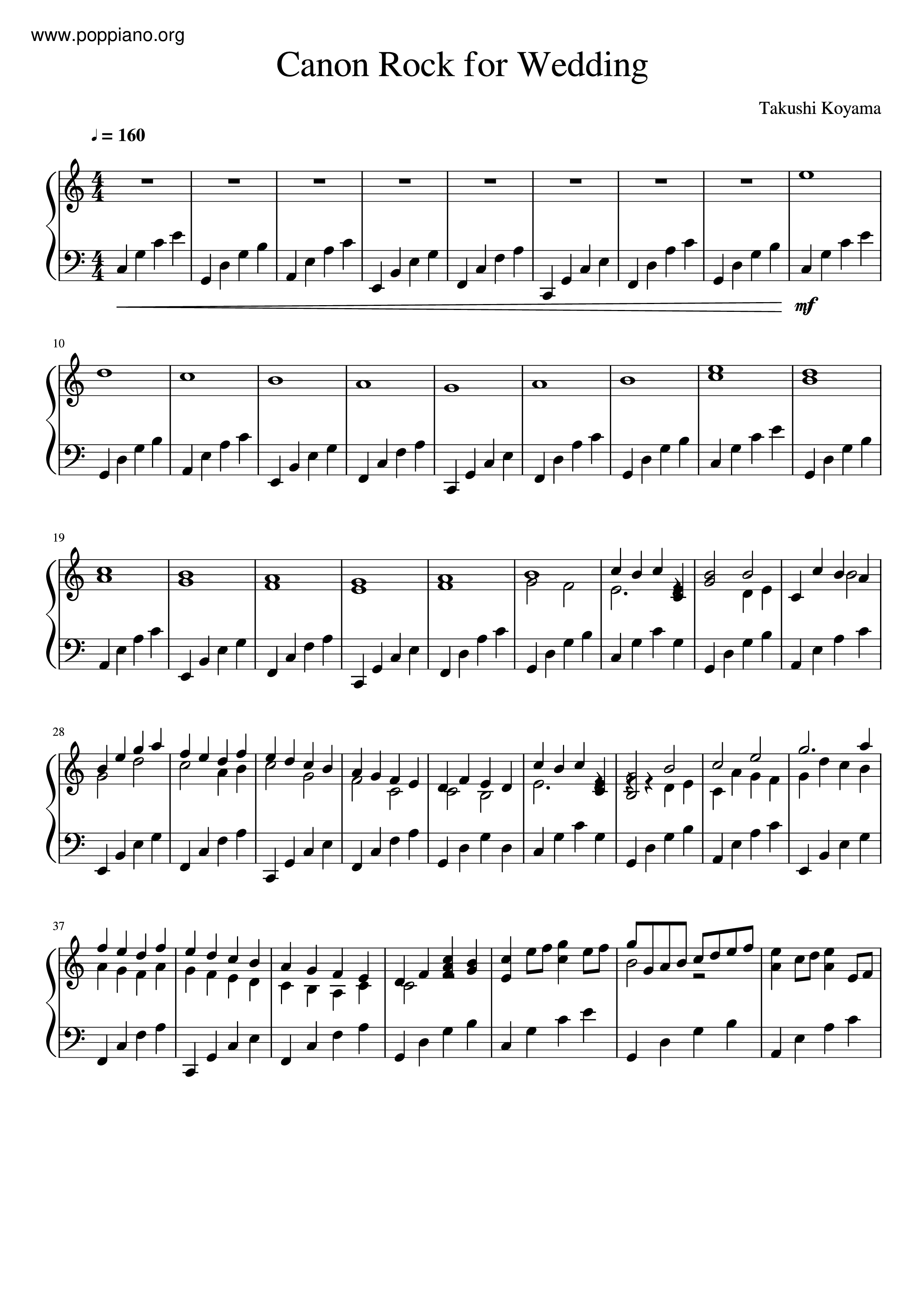 Canon Rock For Wedding Score