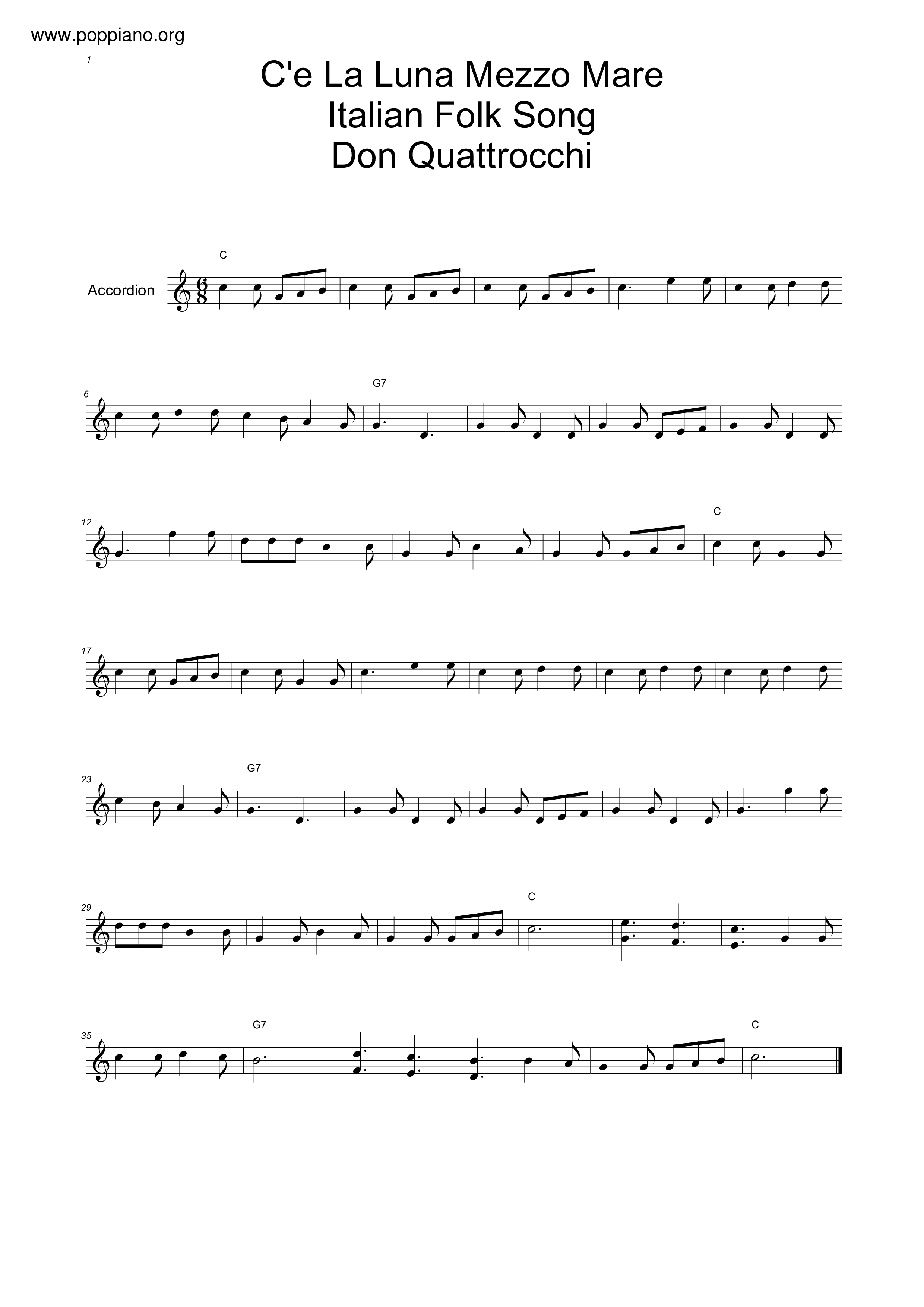 Luna Mezzo Mare Score