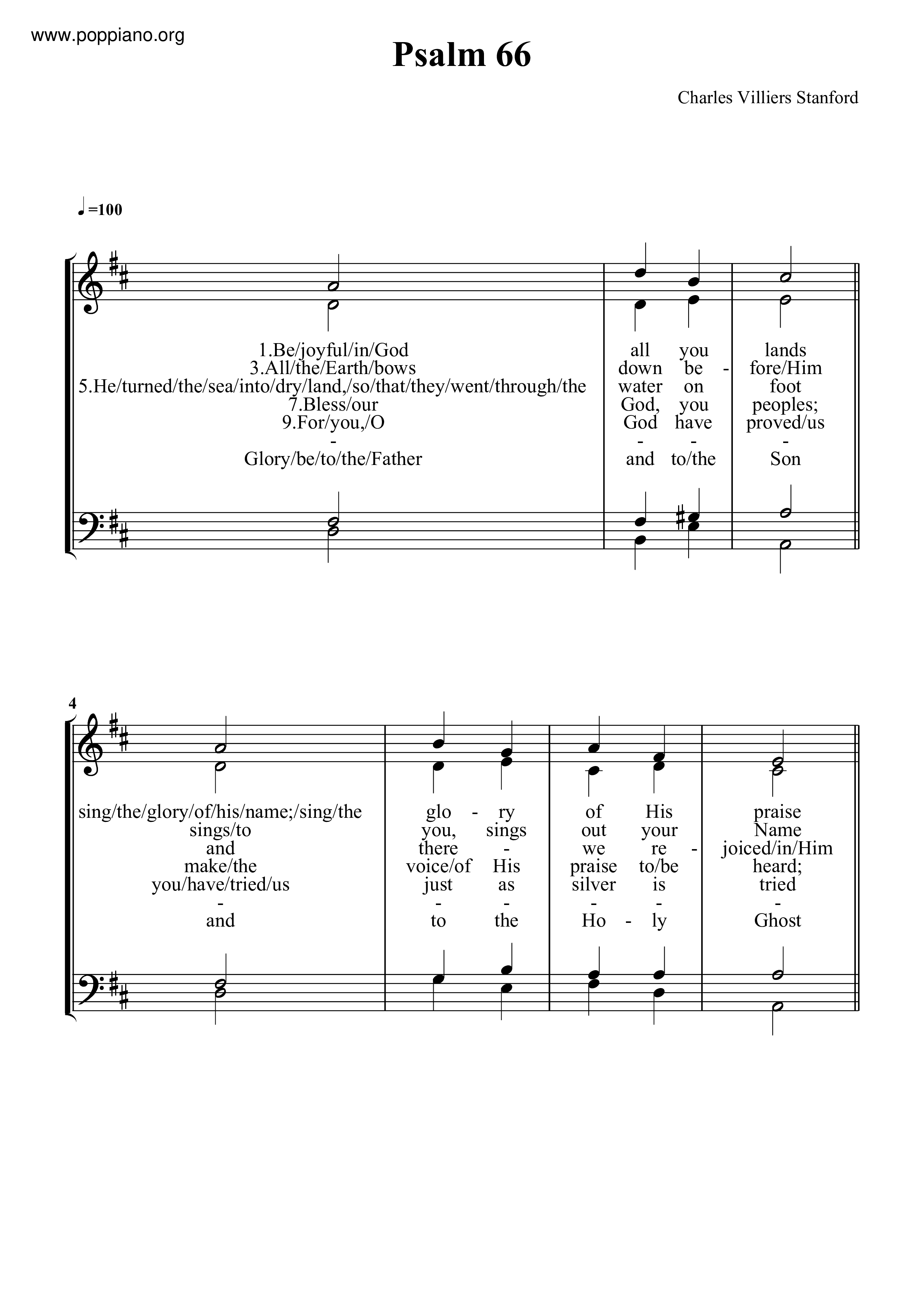 Psalm 66 Score
